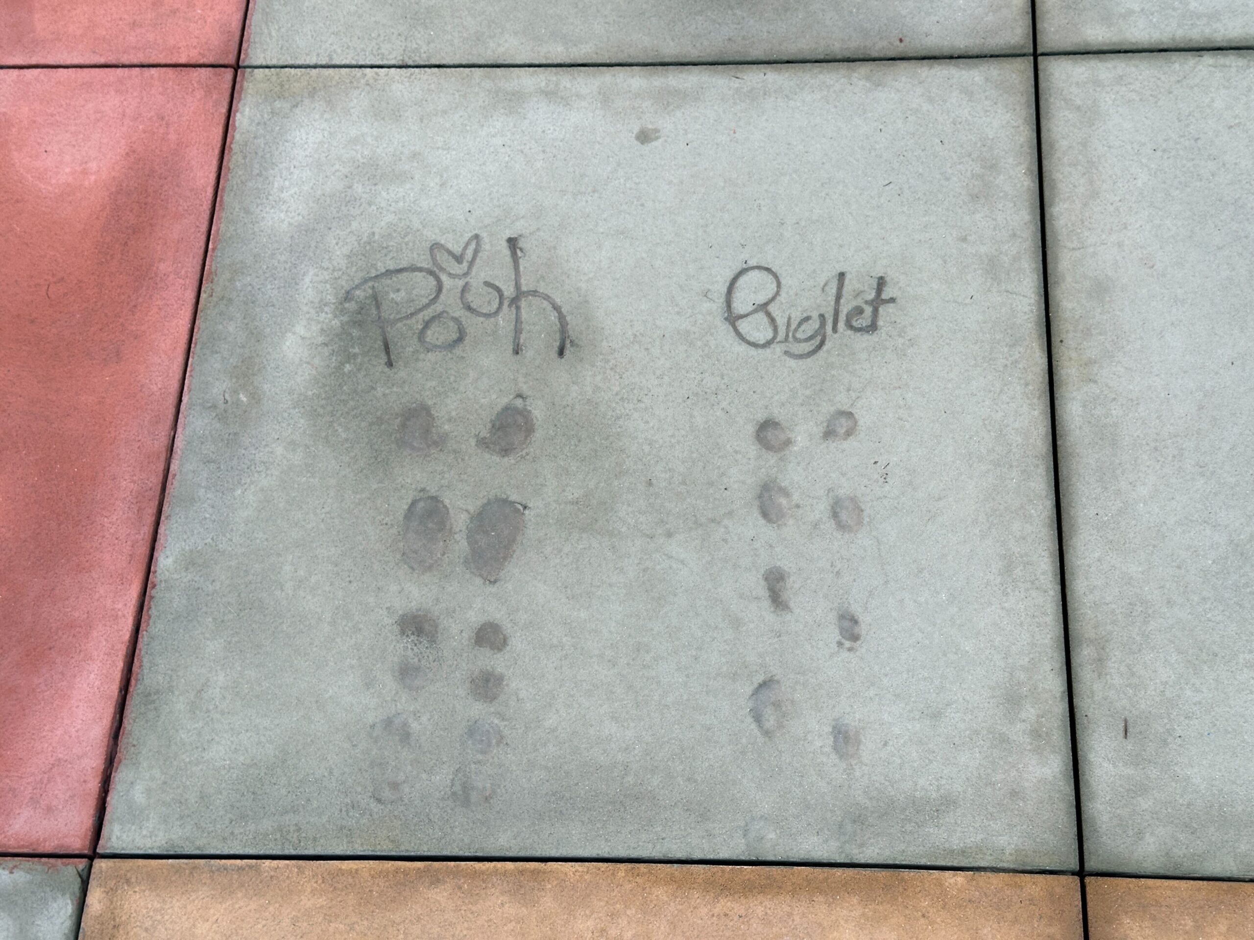 Pavement near The Magic of Disney Animation features character autographs and handprints. Again, many characters across several of Disney's most beloved films are represented here.