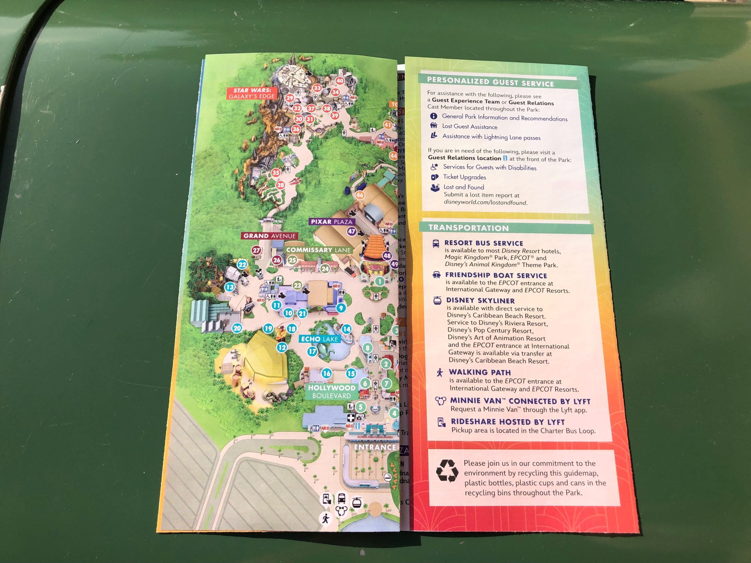 Disney's Hollywood Studios Guidemap Updated with Muppets Rock 'N' Roller Coaster & Animation Courtyard