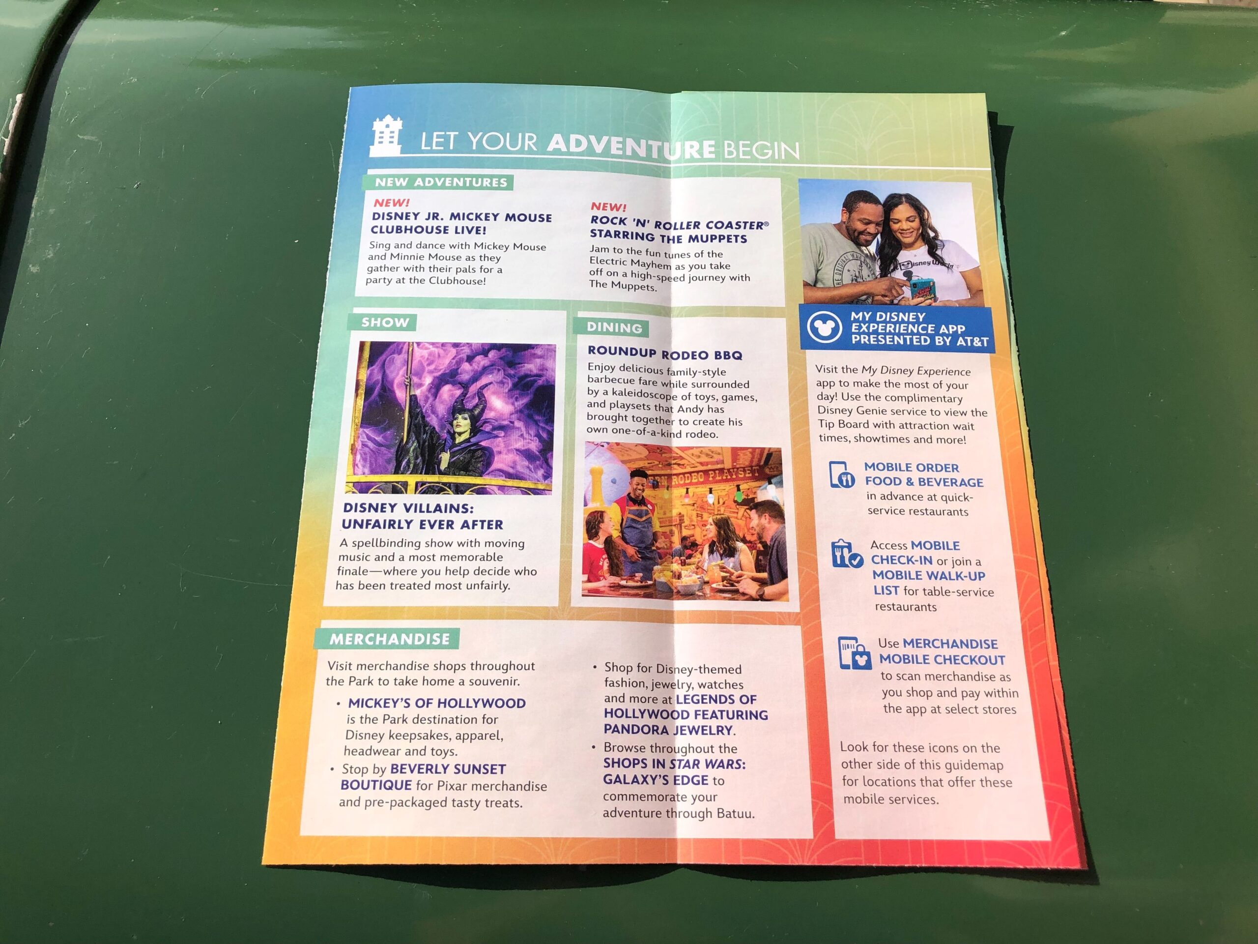 Disney's Hollywood Studios Guidemap Updated with Muppets Rock 'N' Roller Coaster & Animation Courtyard
