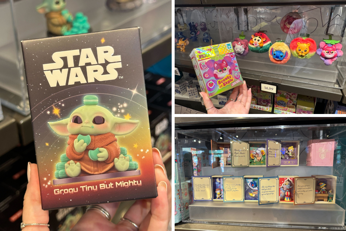Marketplace Co-Op in Disney Springs has released new several blind box figures themed to Grogu and other Disney characters.