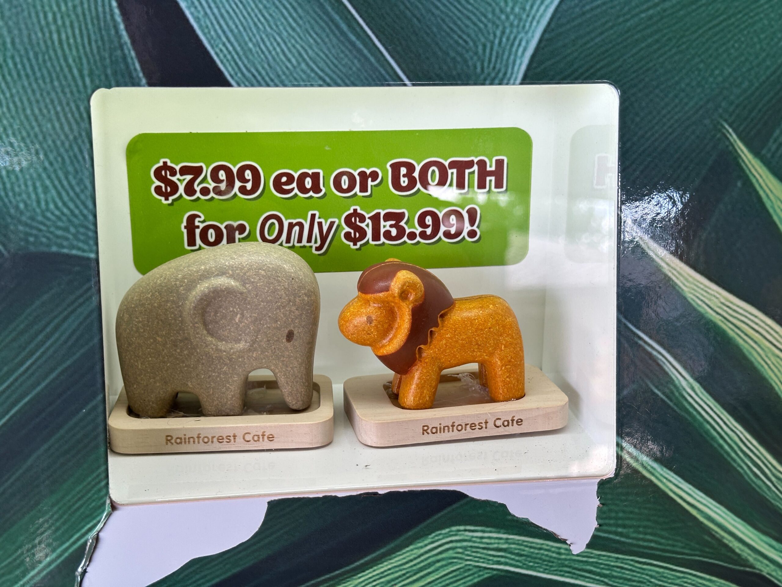 A new machine at Disney Springs' Rainforest Cafe has been installed that produces animal figures made from sustainably sourced sawdust.