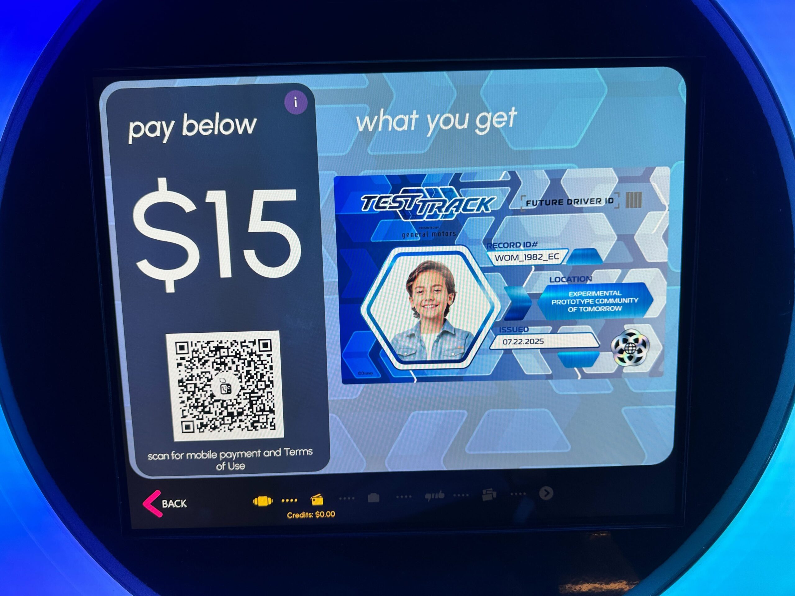 Guests can now get a custom Test Track driver's license in the ride's gift shop at EPCOT.