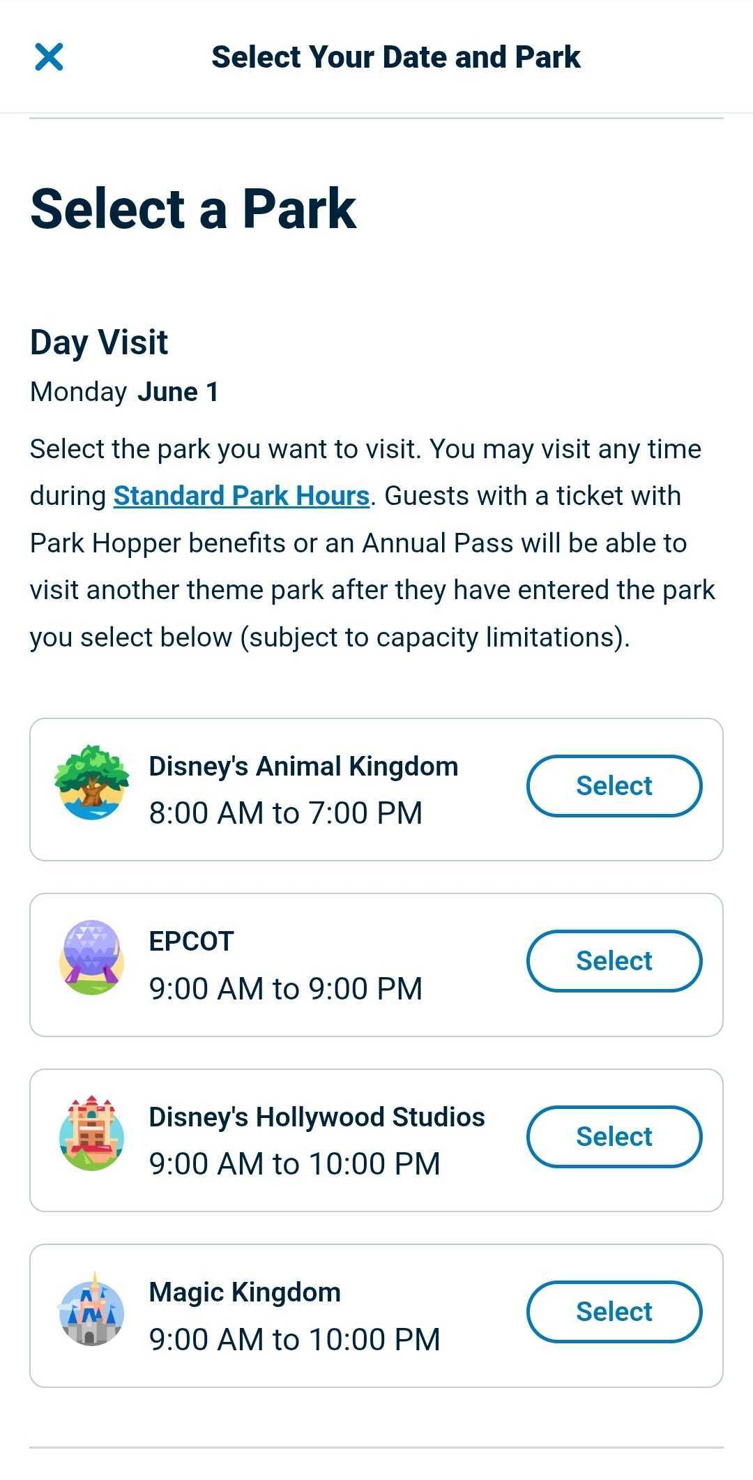 Walt Disney World now allows guests, including Annual Passholders, to book their theme park reservations directly in the My Disney Experience app.