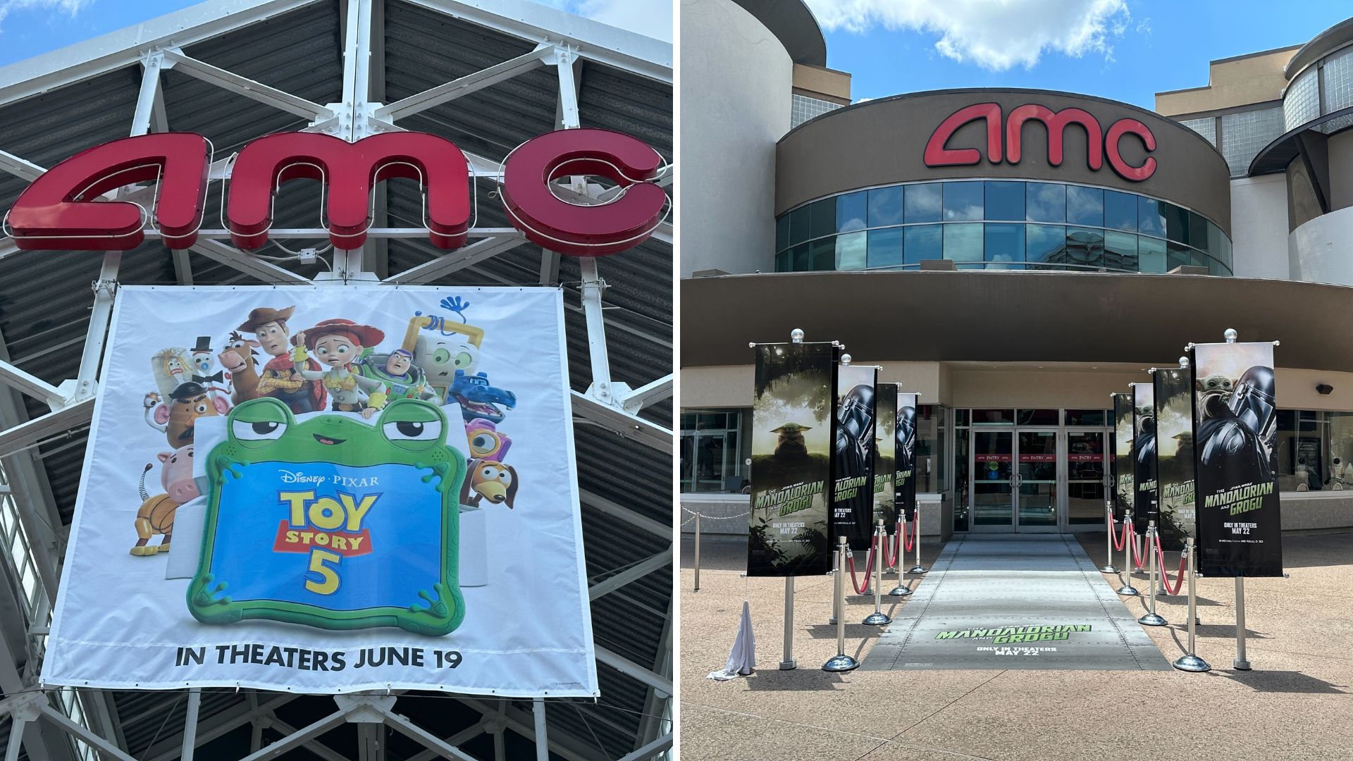 'Toy Story 5' and 'The Mandalorian & Grogu' Decorations at Disney Springs AMC