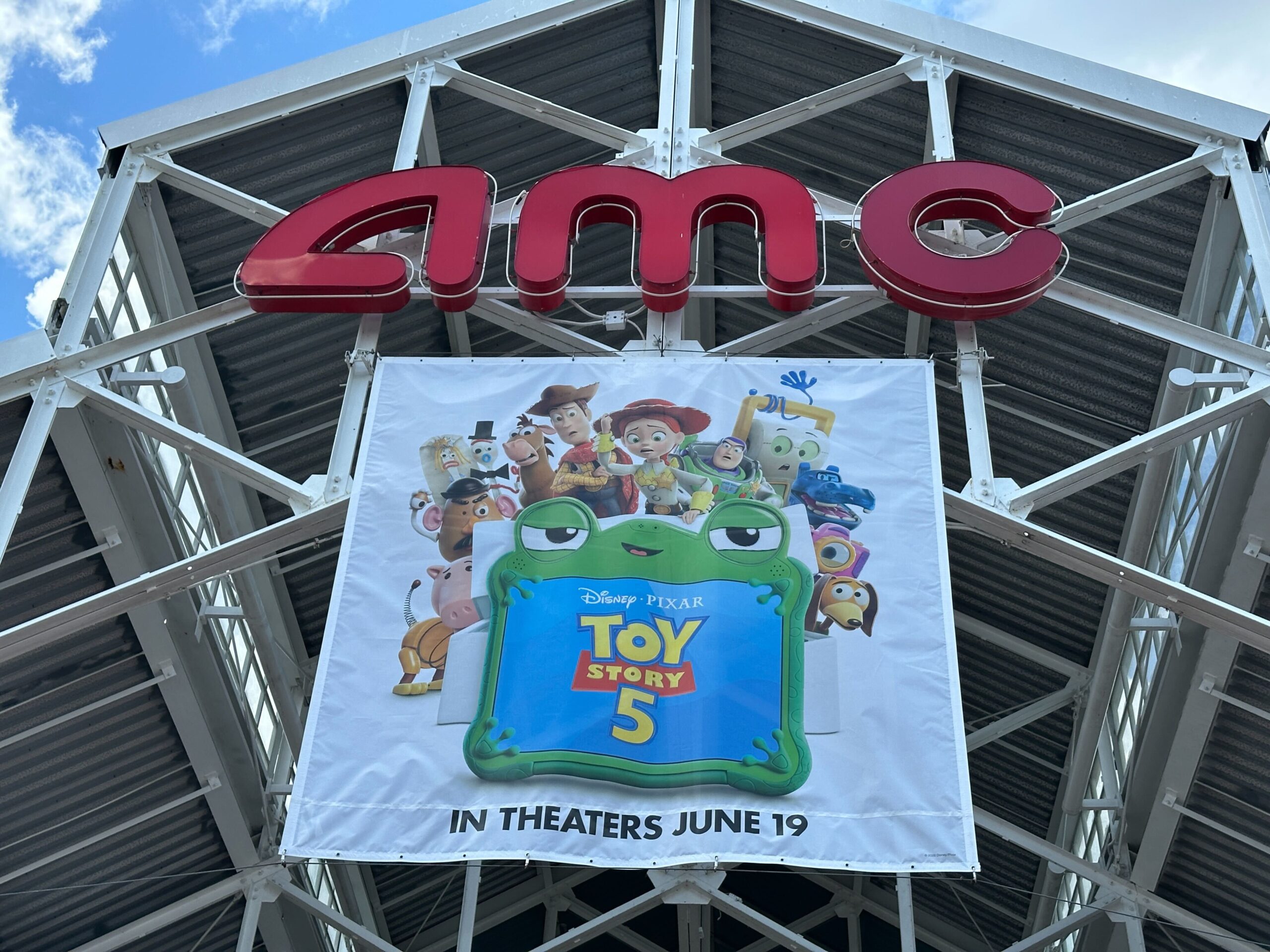 AMC Disney Springs 24 is now decked out with billboards, banners, and more celebrating Toy Story 5