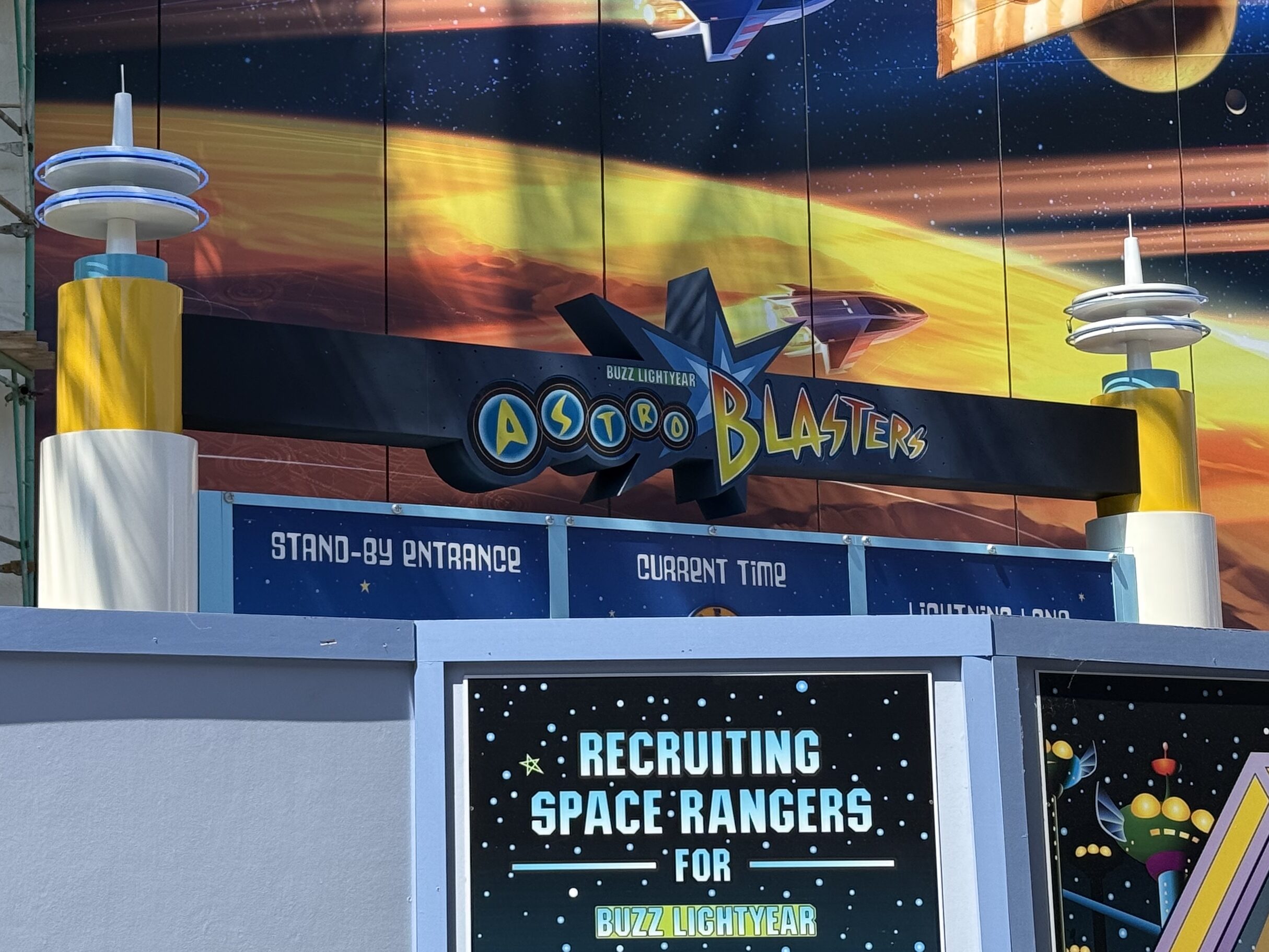 Retro Tomorrowland Colors Return to Disneyland Following Fresh Paint Work on Buzz Lightyear Astro Blasters