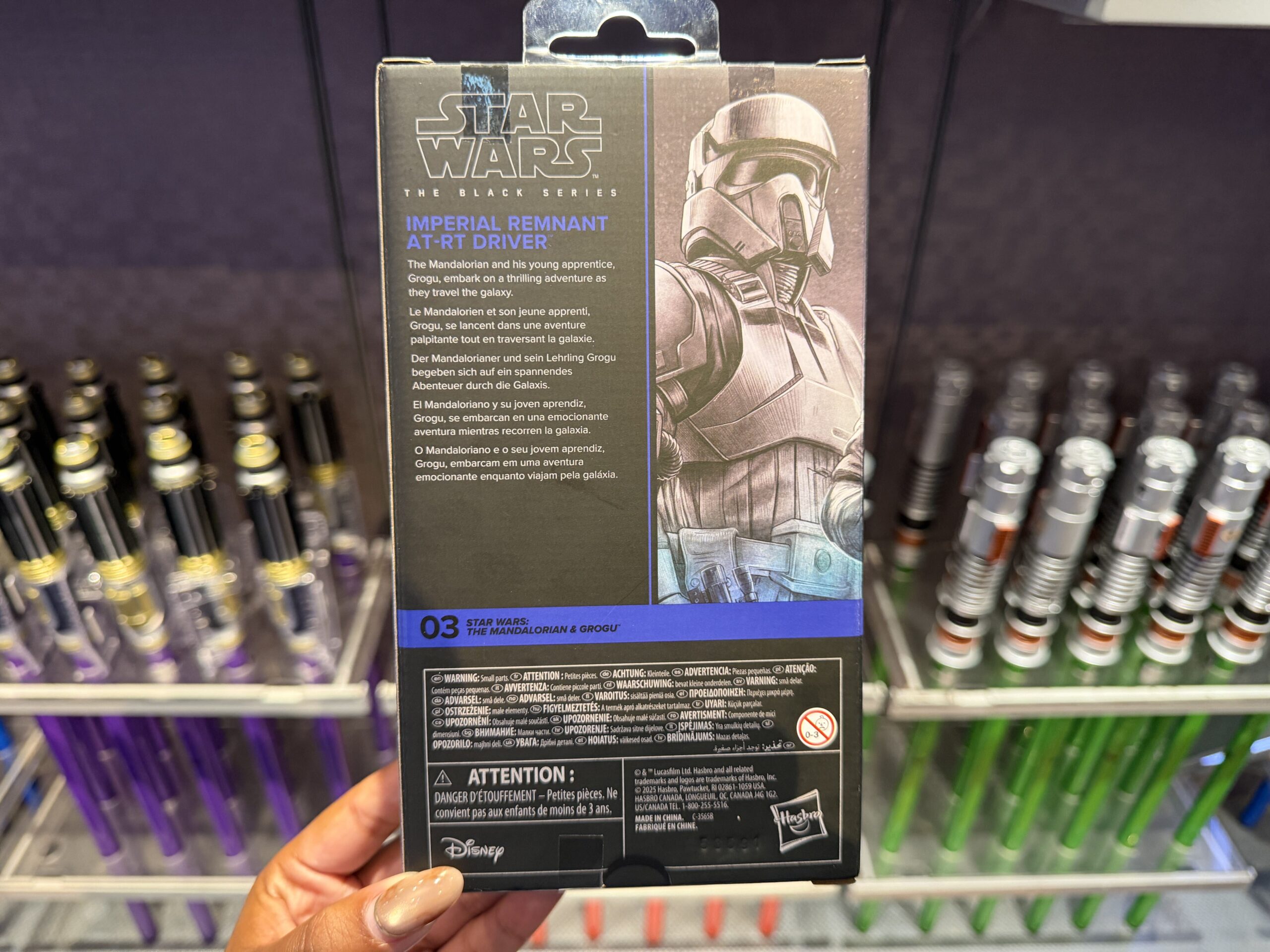 A new wave of Star Wars merchandise has arrived at Disneyland, including several graphic T-shirts, a keychain, and multiple Hasbro Black Series figures inspired by Star Wars: Attack of the Clones, The Mandalorian & Grogu, Star Tours, and more.