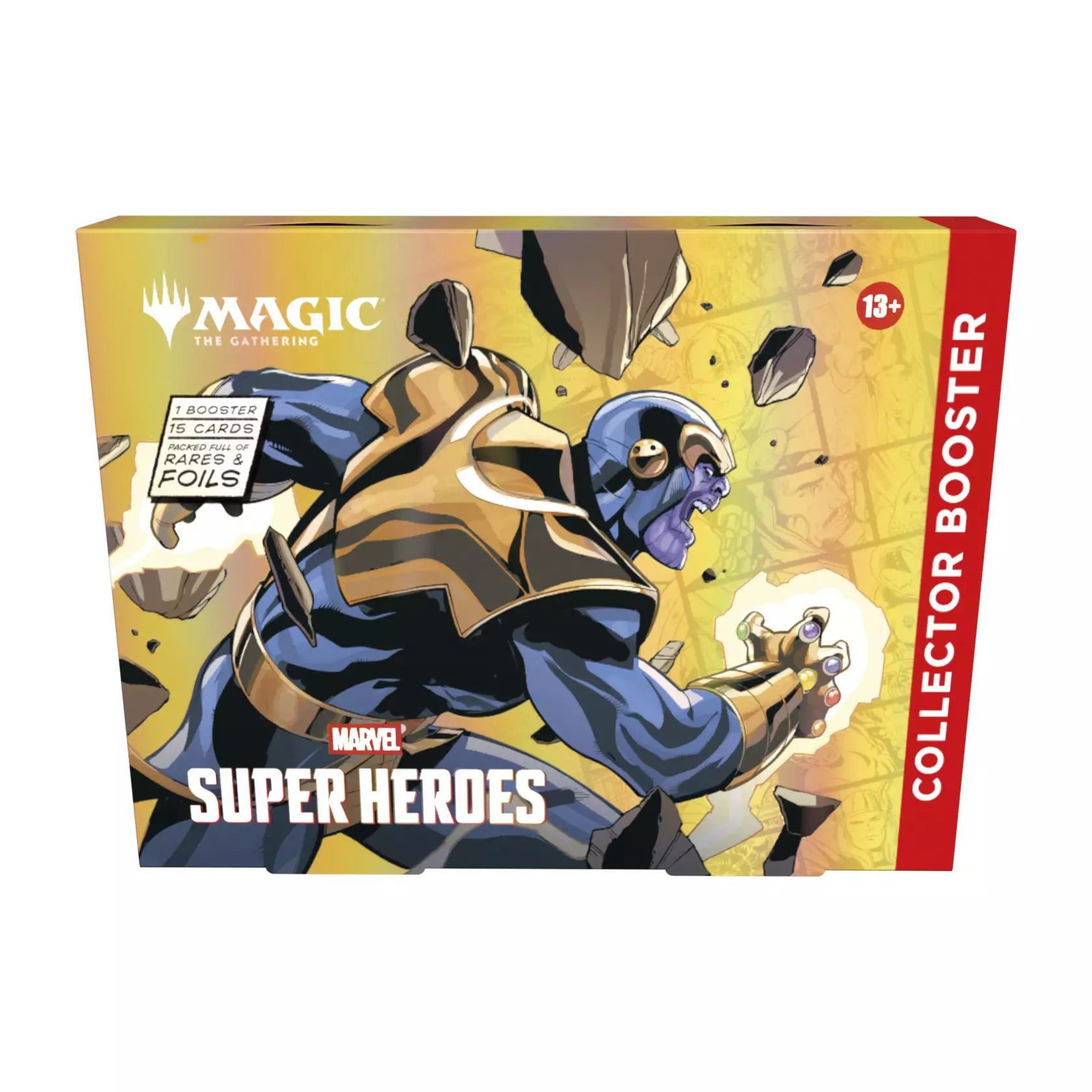Marvel Super Heroes Magic: The Gathering Collectible Card Game bundles and boosters are now available online to pre-order. They are expected to be available by June 26, 2026.
