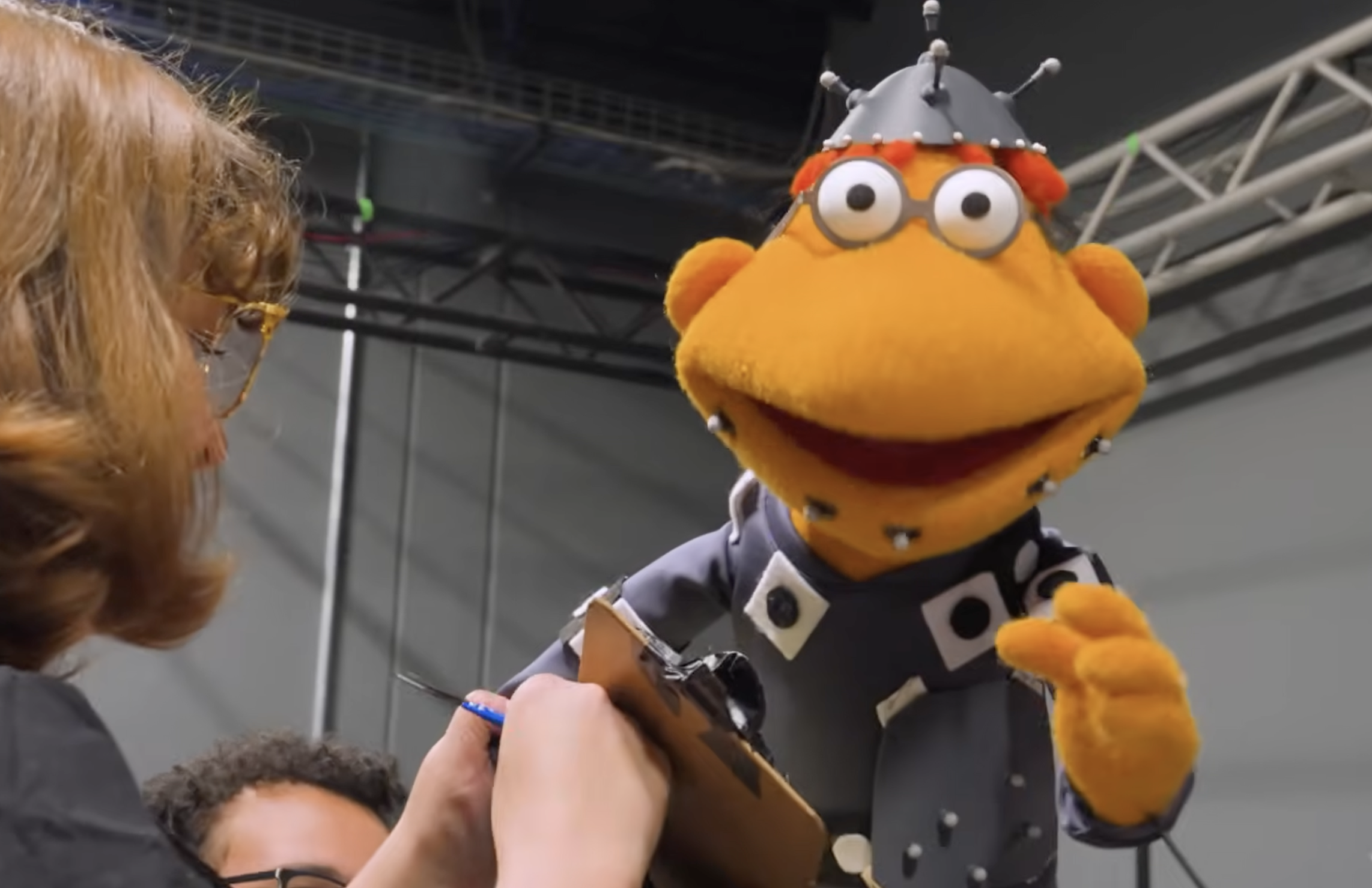 In the latest video from Walt Disney Imagineering, Dani Iglesias, creative director at The Muppets Studio, shares behind the scenes looks at how they brought Scooter to life at Rock 'n' Roller Coaster. As you can see above, they added motion capture equipment to him just as they would a regular human to calculate exactly how he moves, thanks to puppeteer David Rudman.