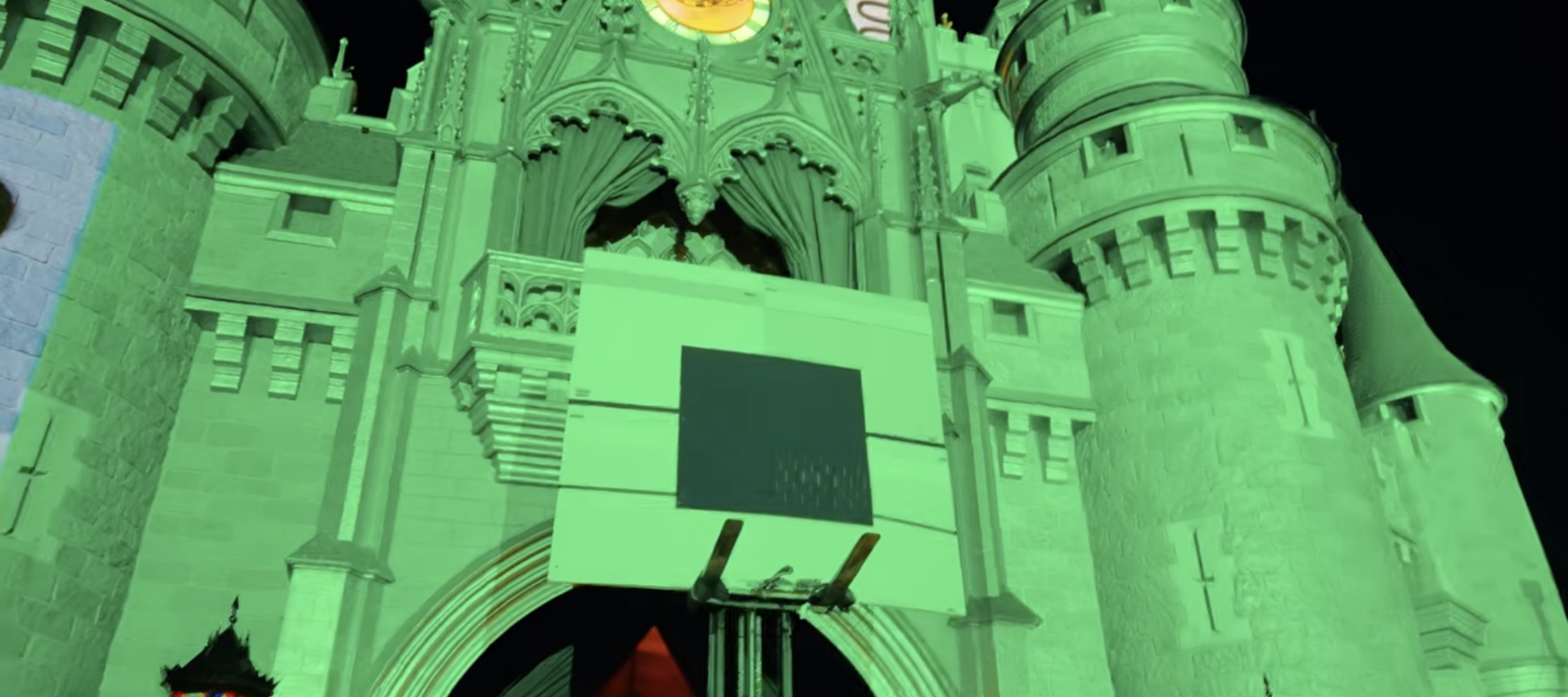 It even showcases how the Cast Members had to test projections against the colors of the paint. That way, the projection shows on the castle walls would still be the same as they were pre-repainting.