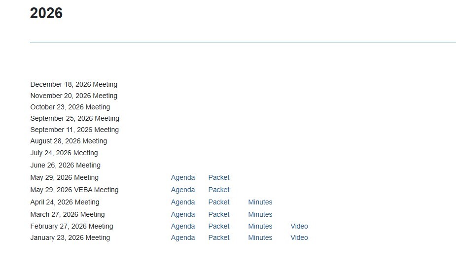 Even a cursory glance at the publicly available information from this year's meetings is concerning. Minutes are still not available from the May 29 meeting, though it appears from the May 2025 minutes that it takes an entire month for those to be posted. For example, the May 23, 2025 minutes were posted June 24, 2025 and the April 24, 2026 minutes were not posted until May 29, 2026.