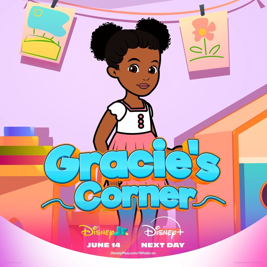 Gracie's Corner will air on Disney Jr. starting June 14 and on Disney+ the following day. It was created during the COVID-19 pandemic by a family from Houston, Texas. The daughter, Gracie, is actually the voice and animated character in the videos.