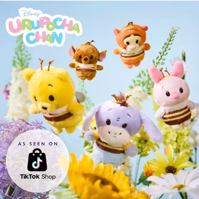 Winnie the Pooh Urupocha-Chan bee plush collection now available on Disney Store.