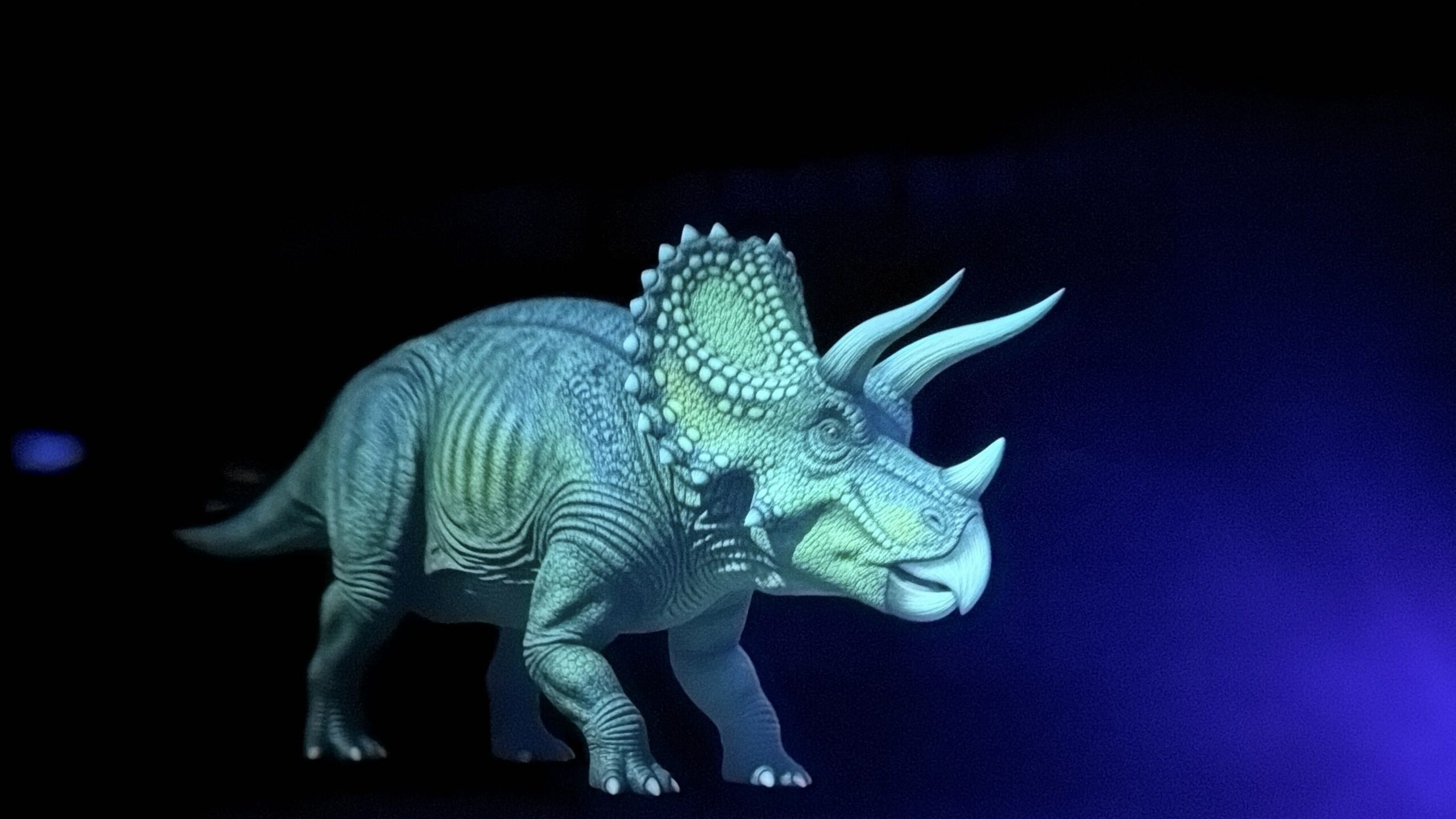 The Primeval World section of Disneyland Railroad usually has a diorama of audio-animatronic dinosaurs in it. But during this current refurbishment, they have been replaced with cutouts as seen above.