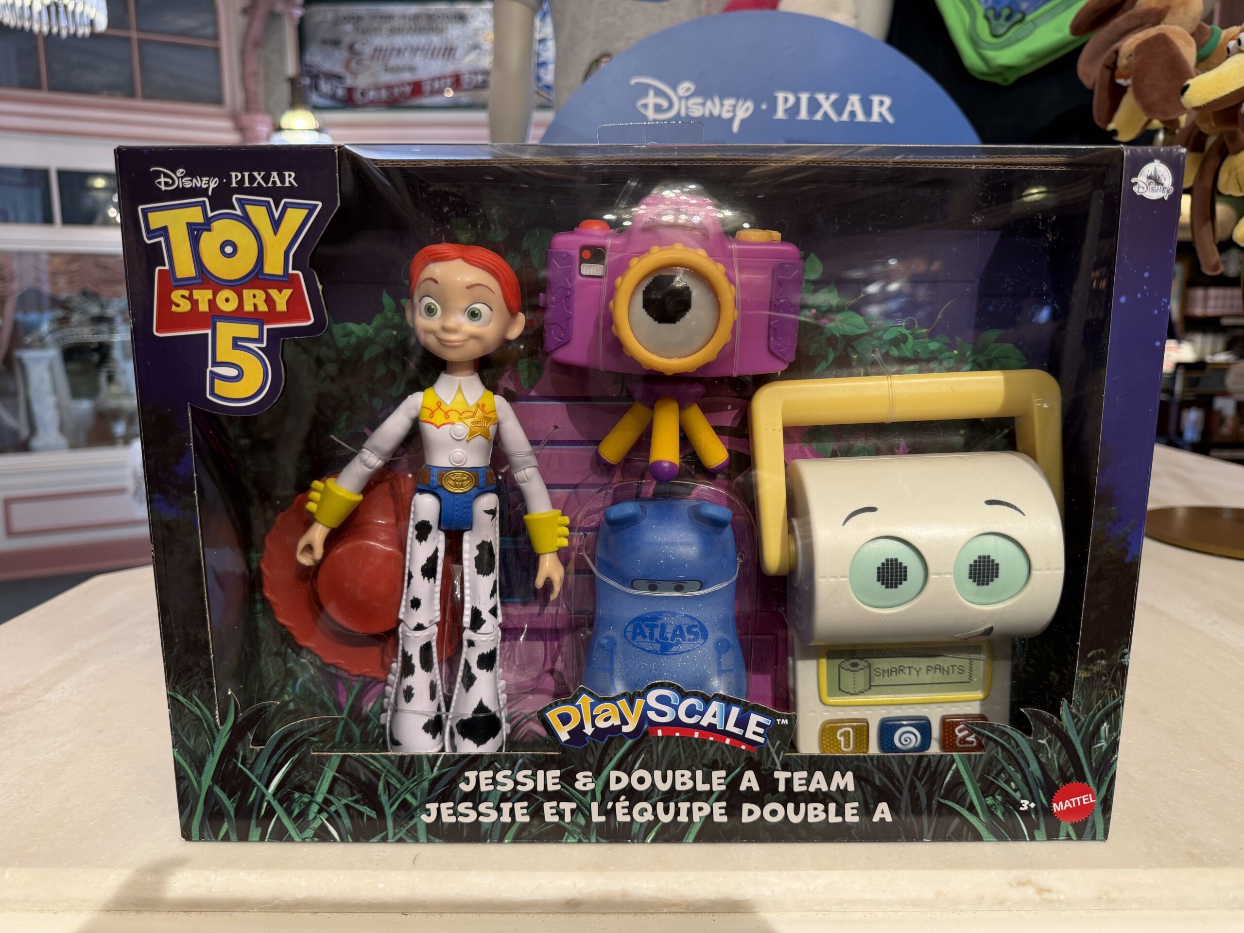 This set includes toy figures of Jessie and new characters Snappy and Mr. Smarty Pants.