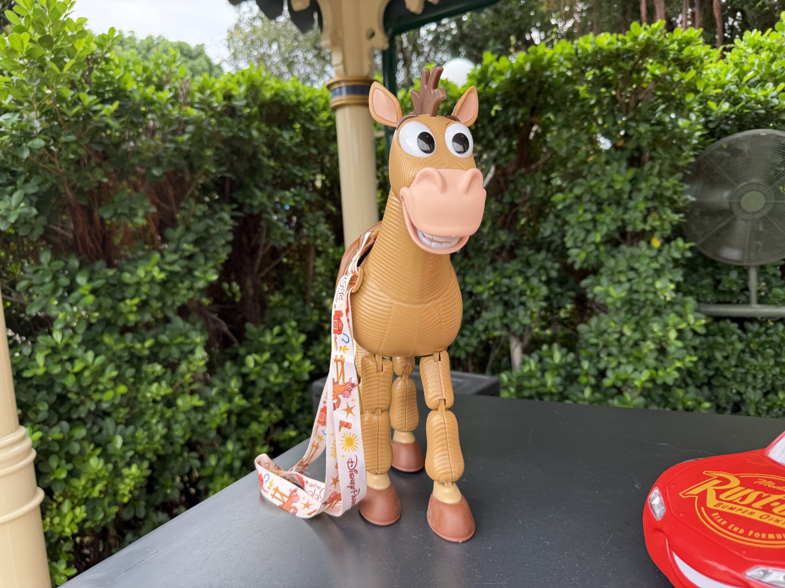 A new popcorn bucket inspired by Bullseye from the Toy Story franchise is now available at Hong Kong Disneyland.