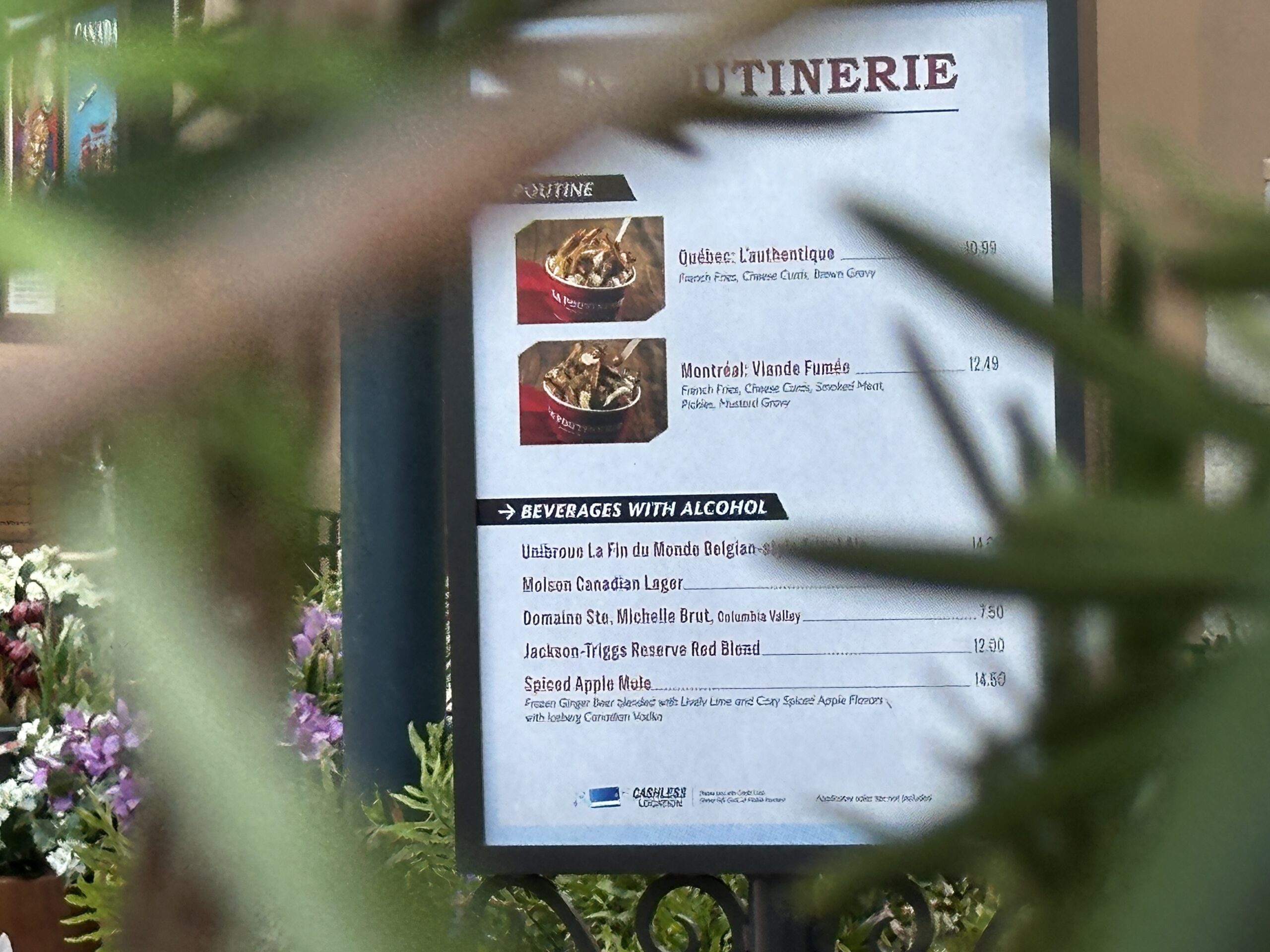 We also spied menus posted near the stand. The menus were revealed earlier in June.