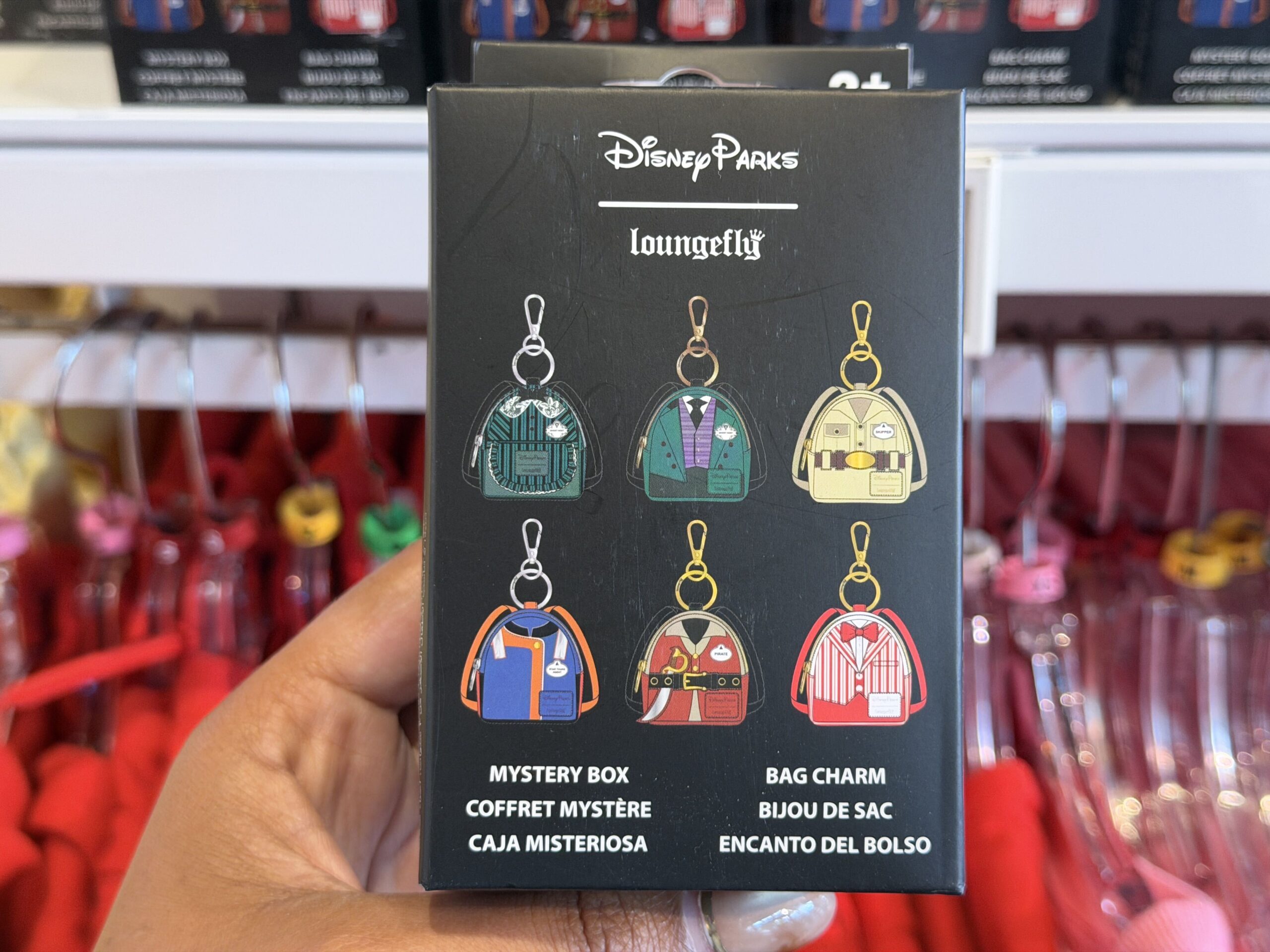 These mystery boxes have one charm in them, with a chance of getting one in six costume backpacks. The costumes are as follows: