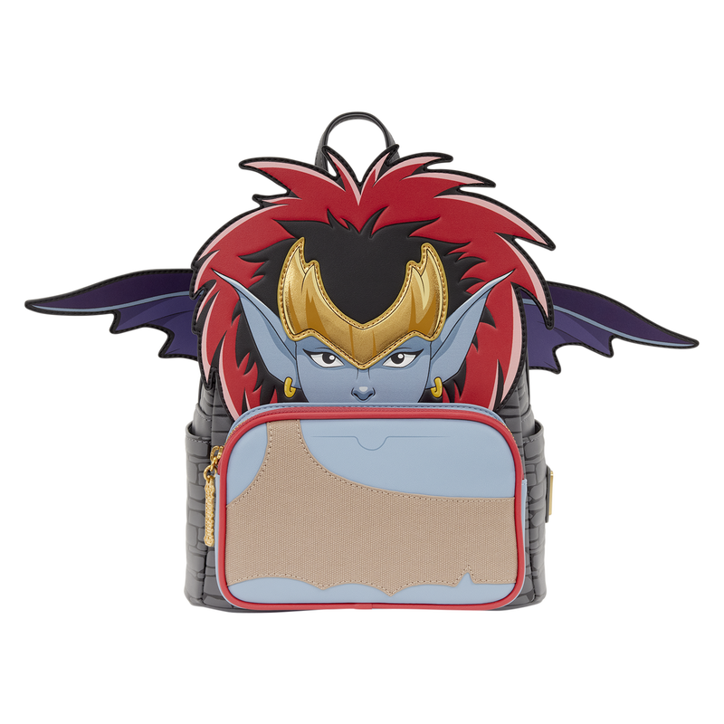 Her purple wings are movable and can be brought up or down on the backpack as seen in the photos above.