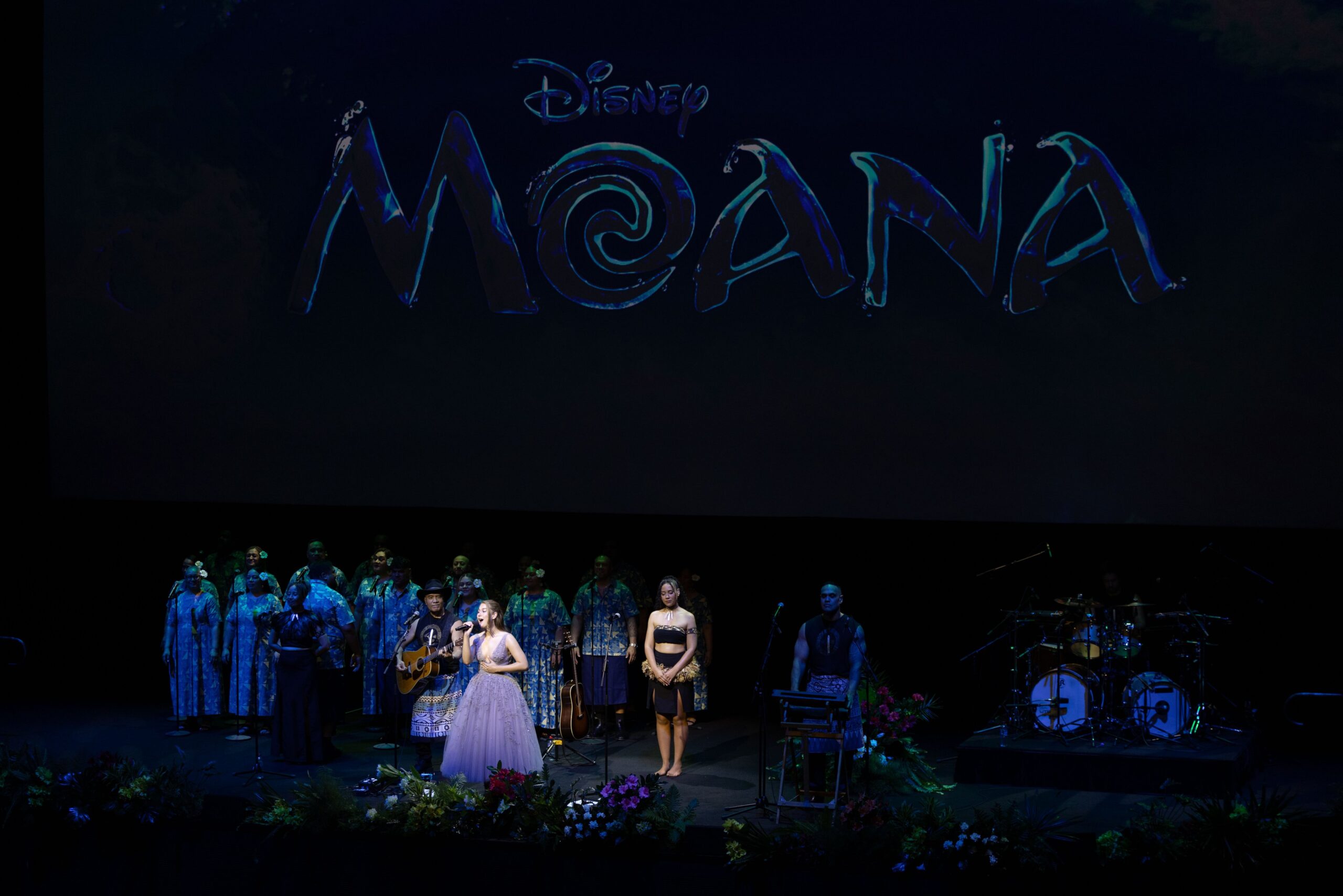 Among the creatives at the event were star Catherine Laga'aia (who is from Australia), Dwayne Johnson, who plays Maui, director Thomas Kail, songwriter Opetaia Foa'i, and more.