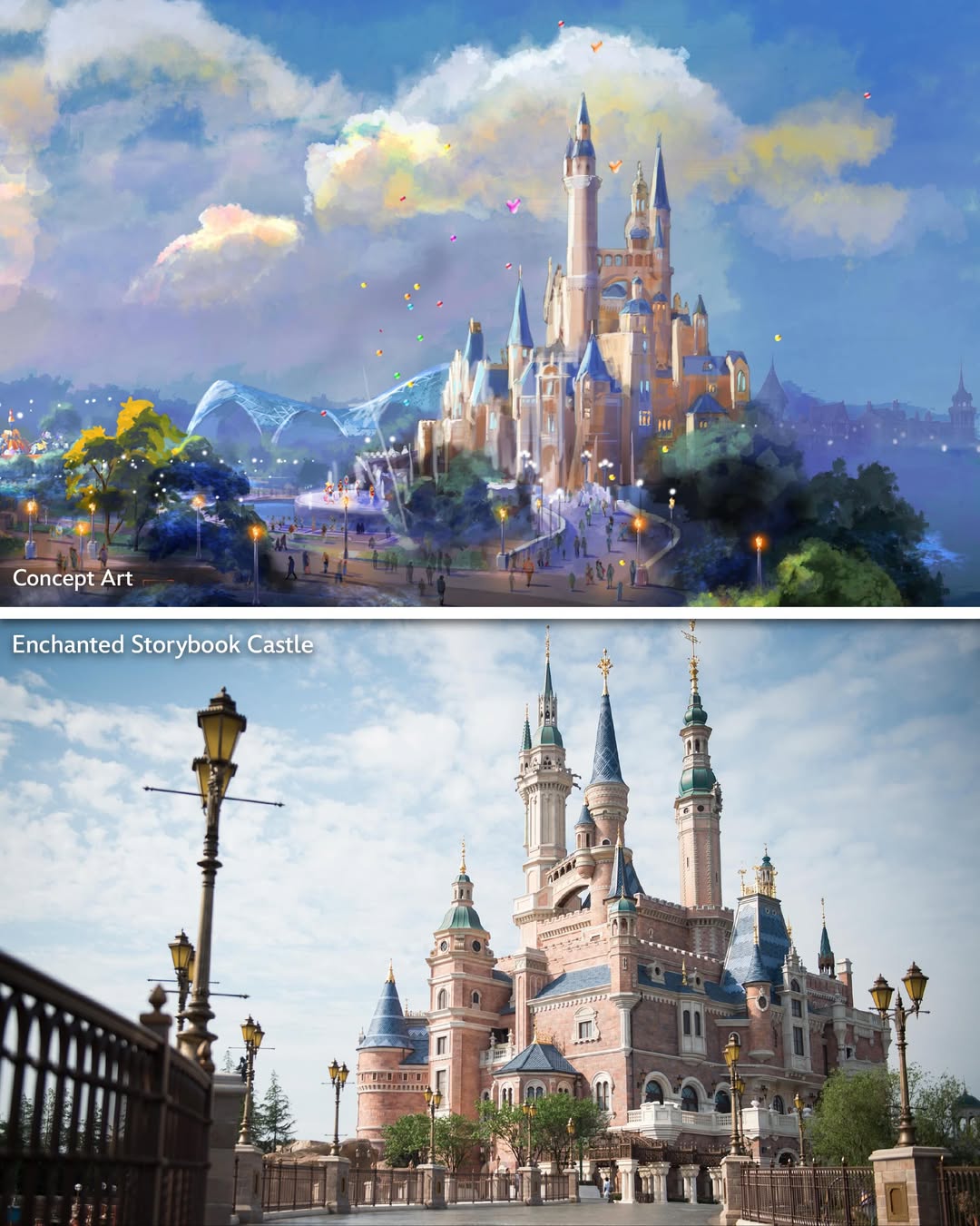 The images shared by Imagineering highlight several sections of Shanghai Disney Resort starting with, of course, Enchanted Storybook Castle.