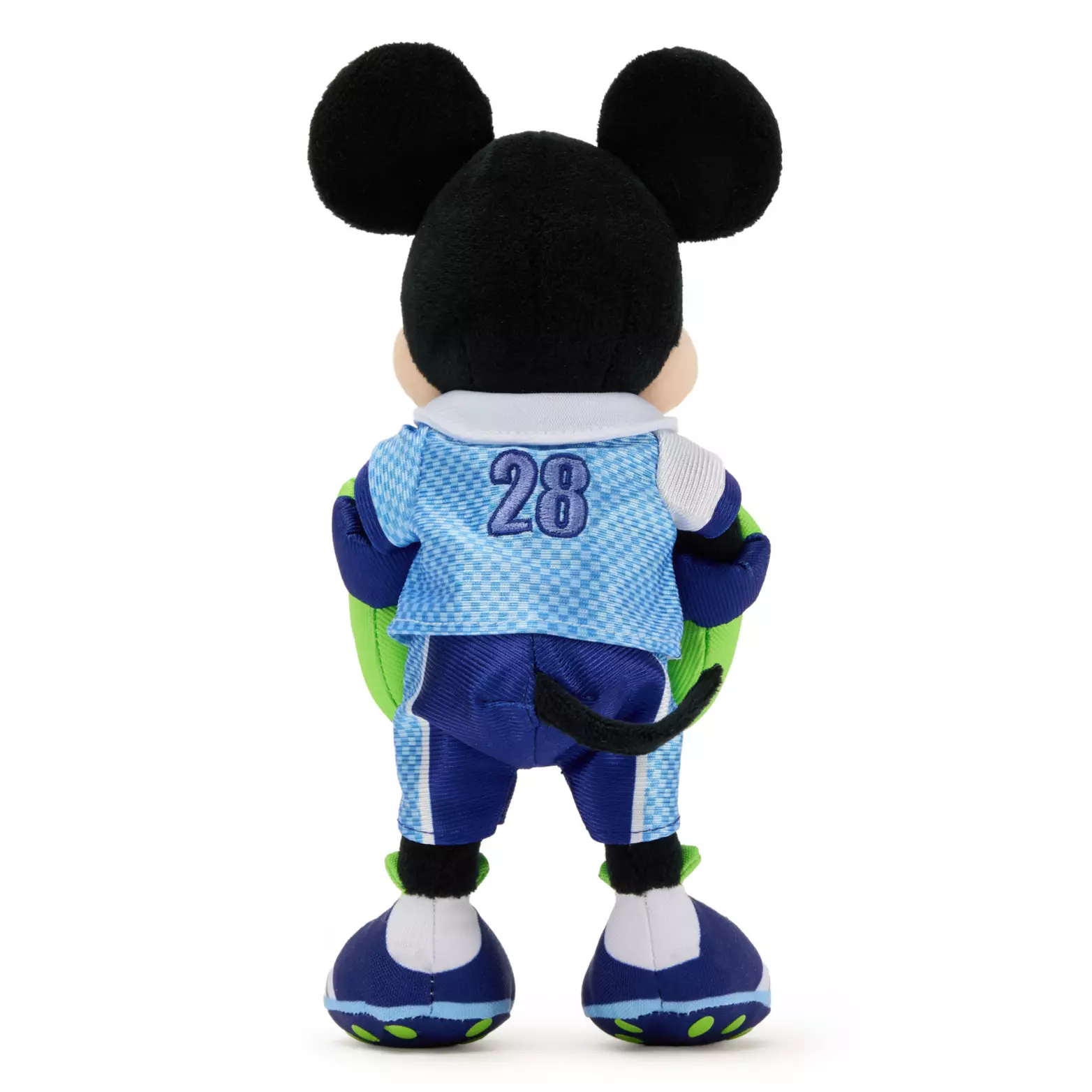 The back of Mickey's jersey says "28," representing 1928 the year he was created.