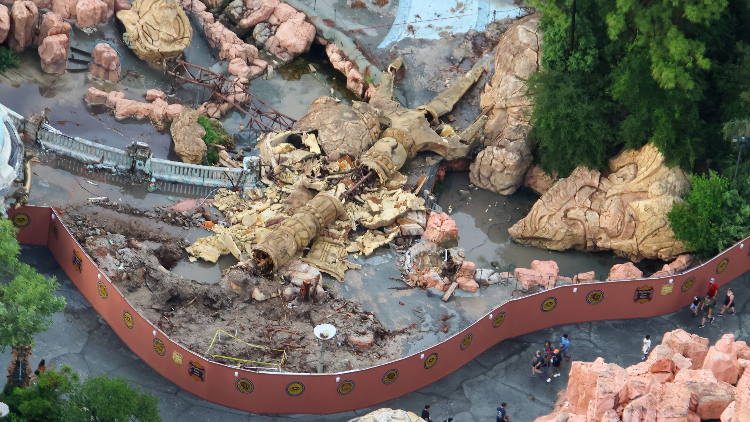 Poseidon's Fury Trident Torn Down at Universal Islands of Adventure