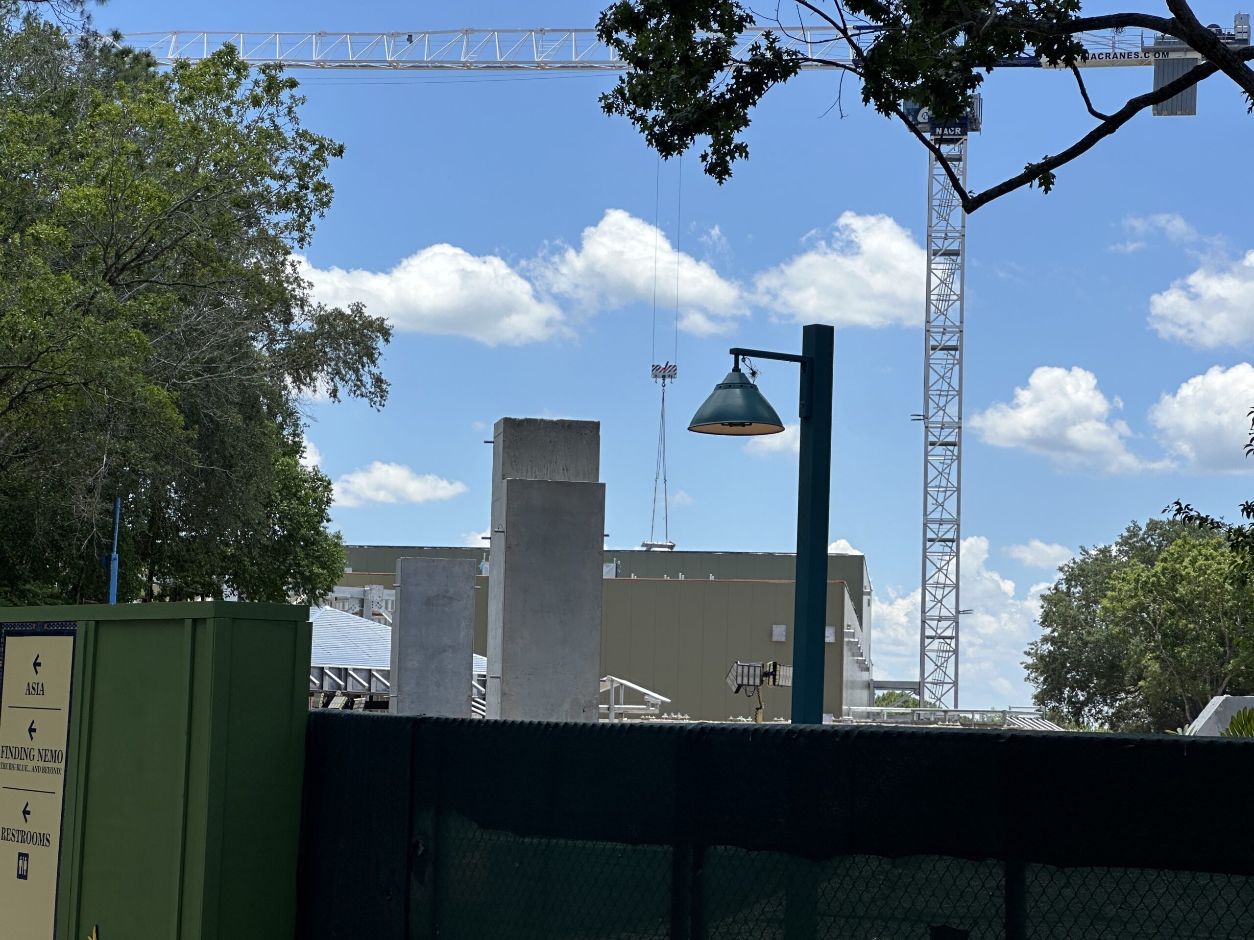 Columns Revealed in Tropical Americas Construction Site at Animal Kingdom