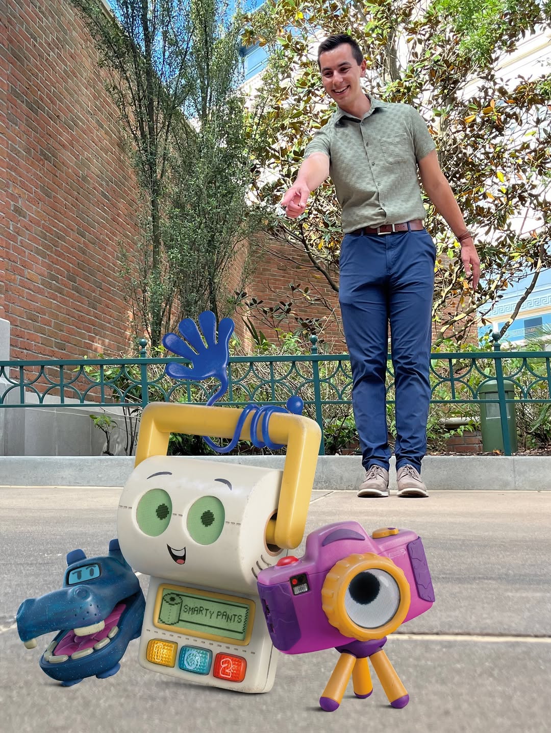 Also over by BaseLine Tap House, anyone can enjoy a quick pic with Snappy, Smarty Pants, and Atlas. These characters are brand new to the Toy Story universe with Toy Story 5.