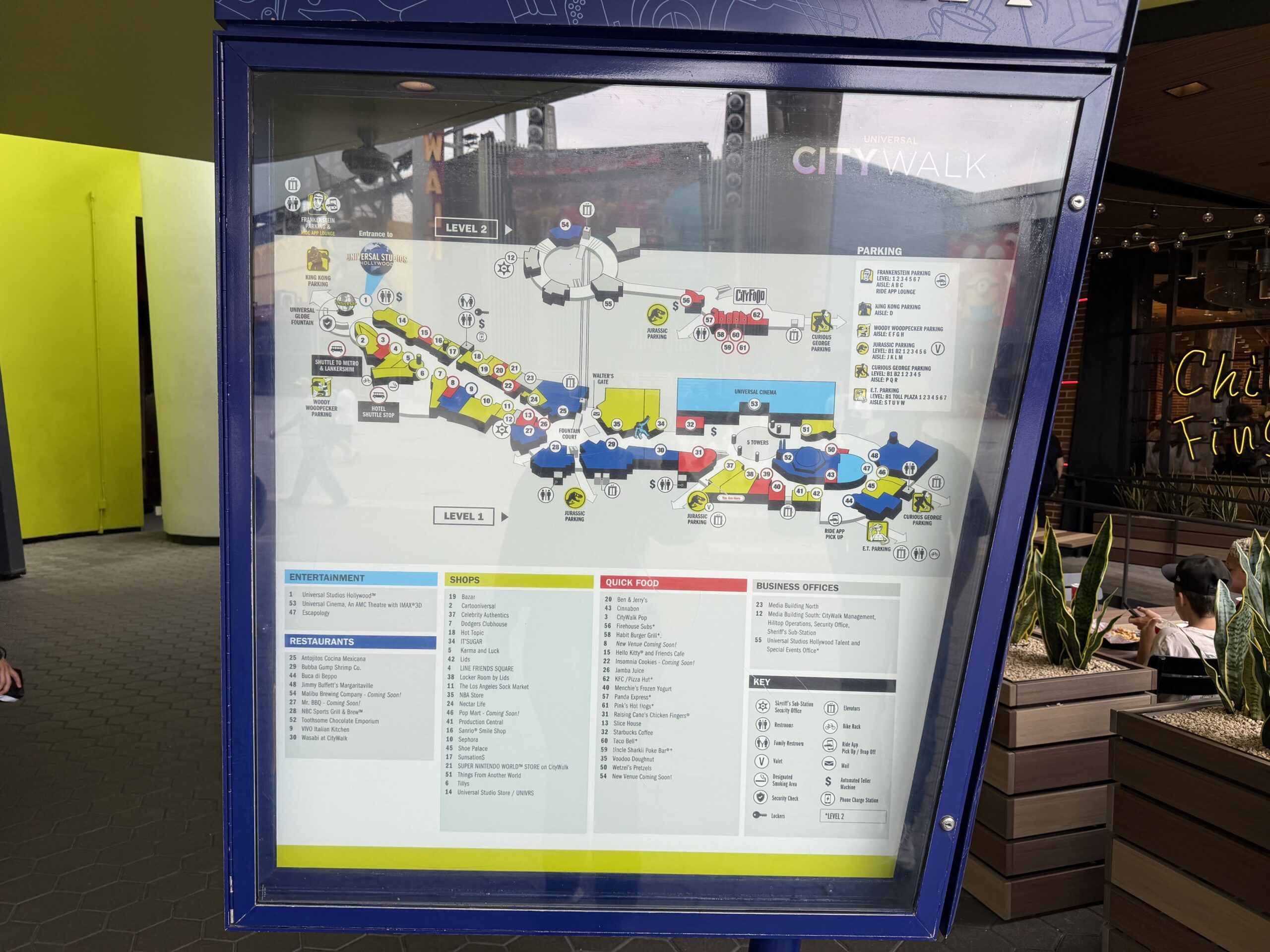 Universal Studios Hollywood concluded a large refurbishment, reconfiguring the main entrance and securing CityWalk by moving security scanners to the sides of the Central and East parking garages, in addition to the original main entrance security.