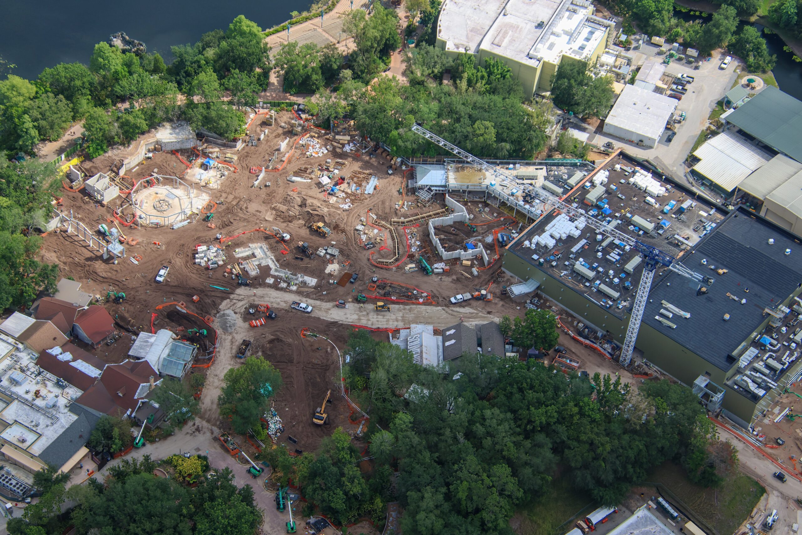Tropical Americas continues to take shape as more structures and buildings see progress, including the Casita and an area by the future carousel.