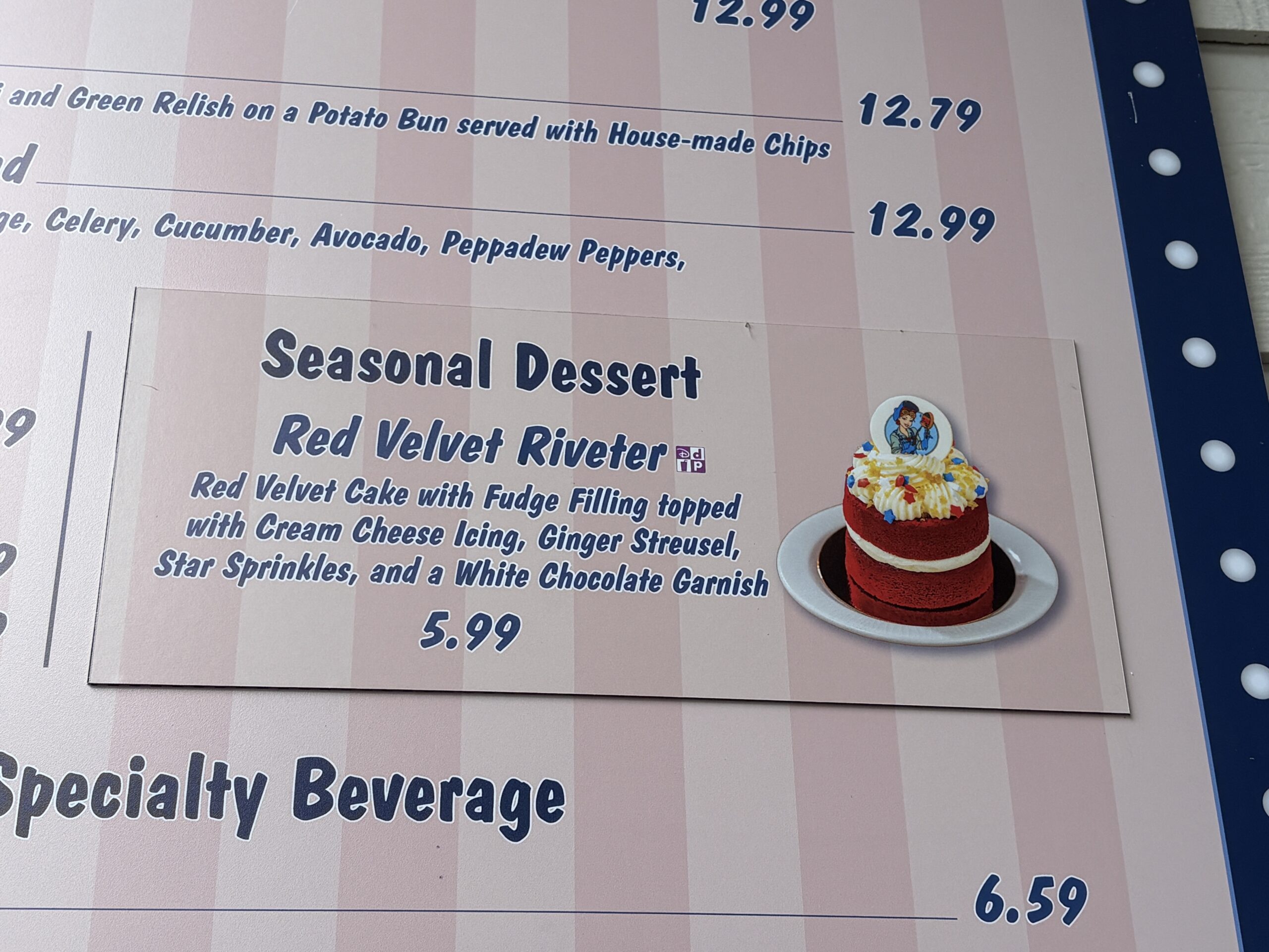 REVIEW: Rosie the Riveter Red Velvet Cake at Disney's Hollywood Studios