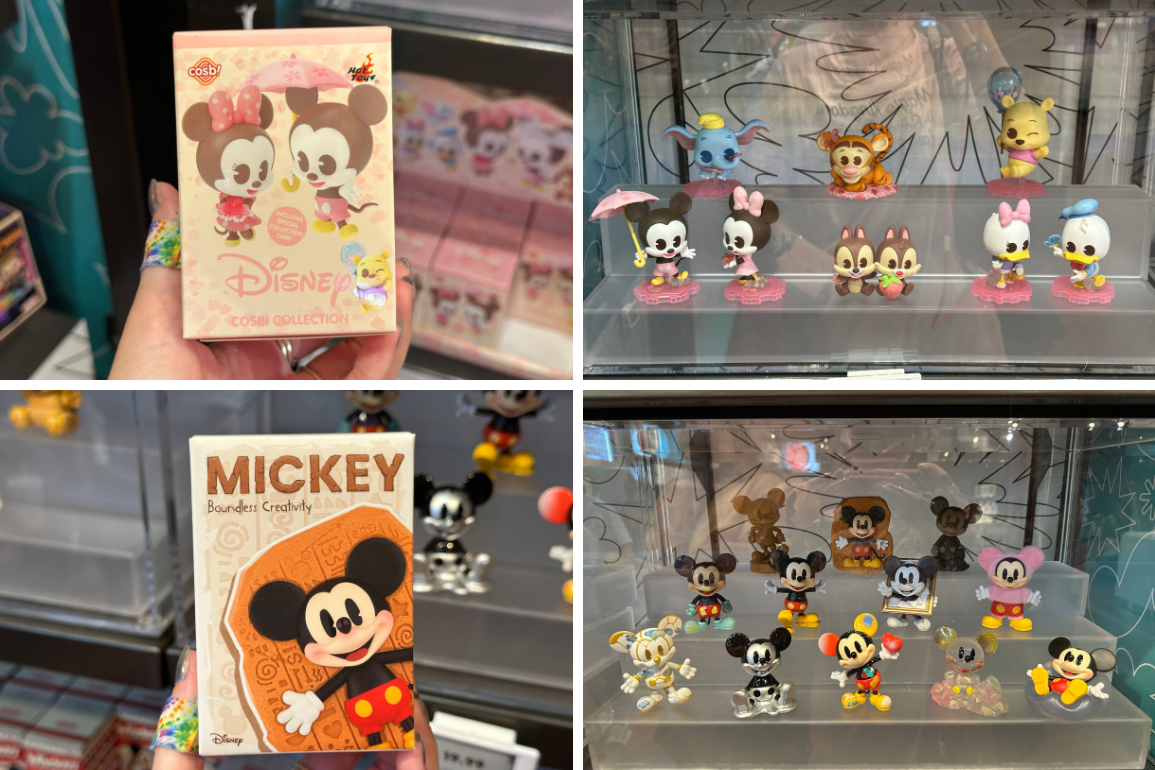 New blind box figures at Marketplace Co-Op in Disney Springs.