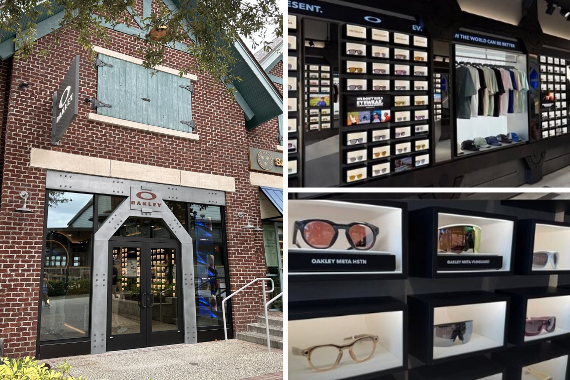 Oakley shop in Disney Springs reopens after refurbishment with new design changes.
