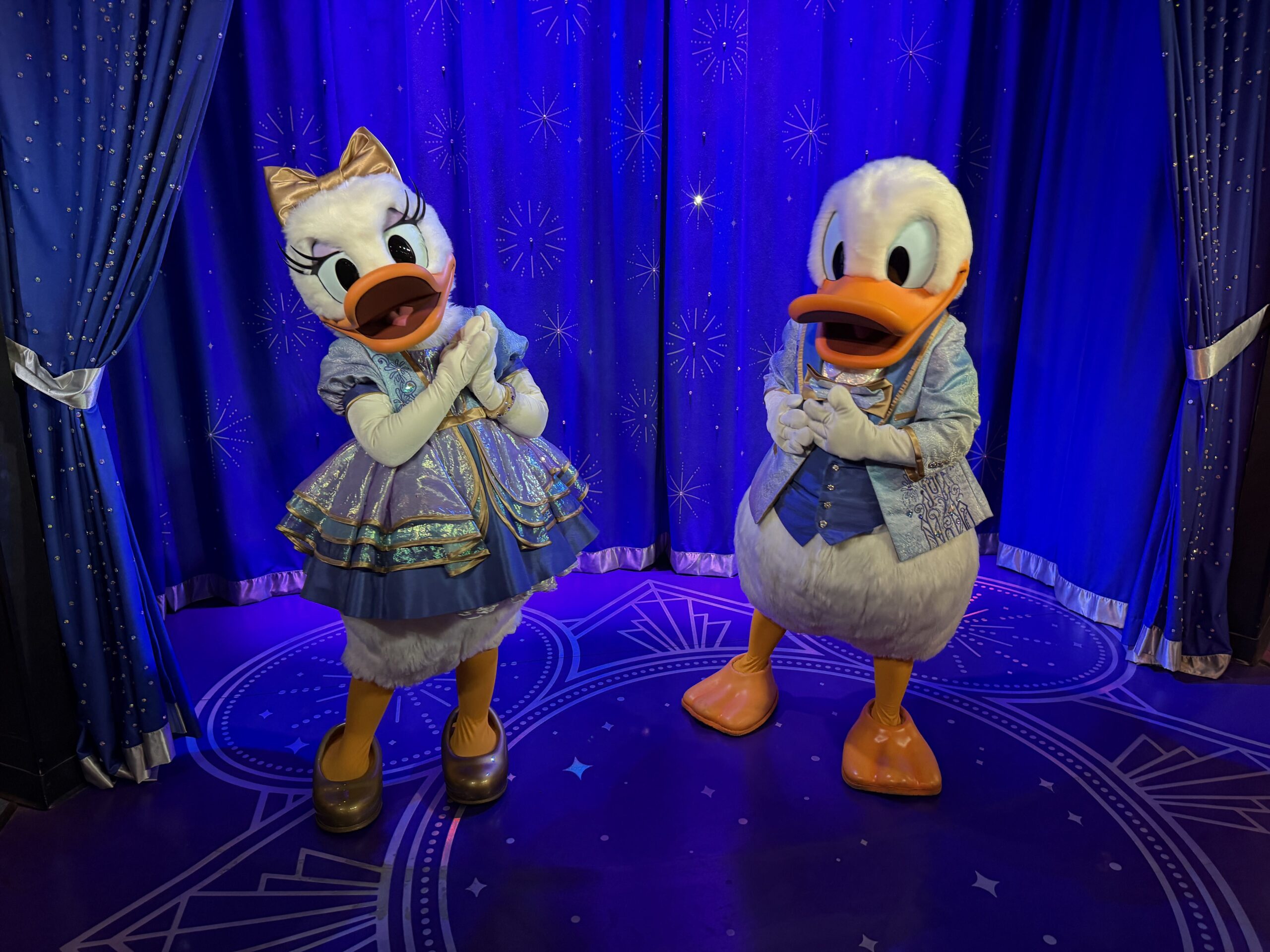 Donald & Daisy Meet Annual Passholders in 50th Anniversary Costumes at EPCOT