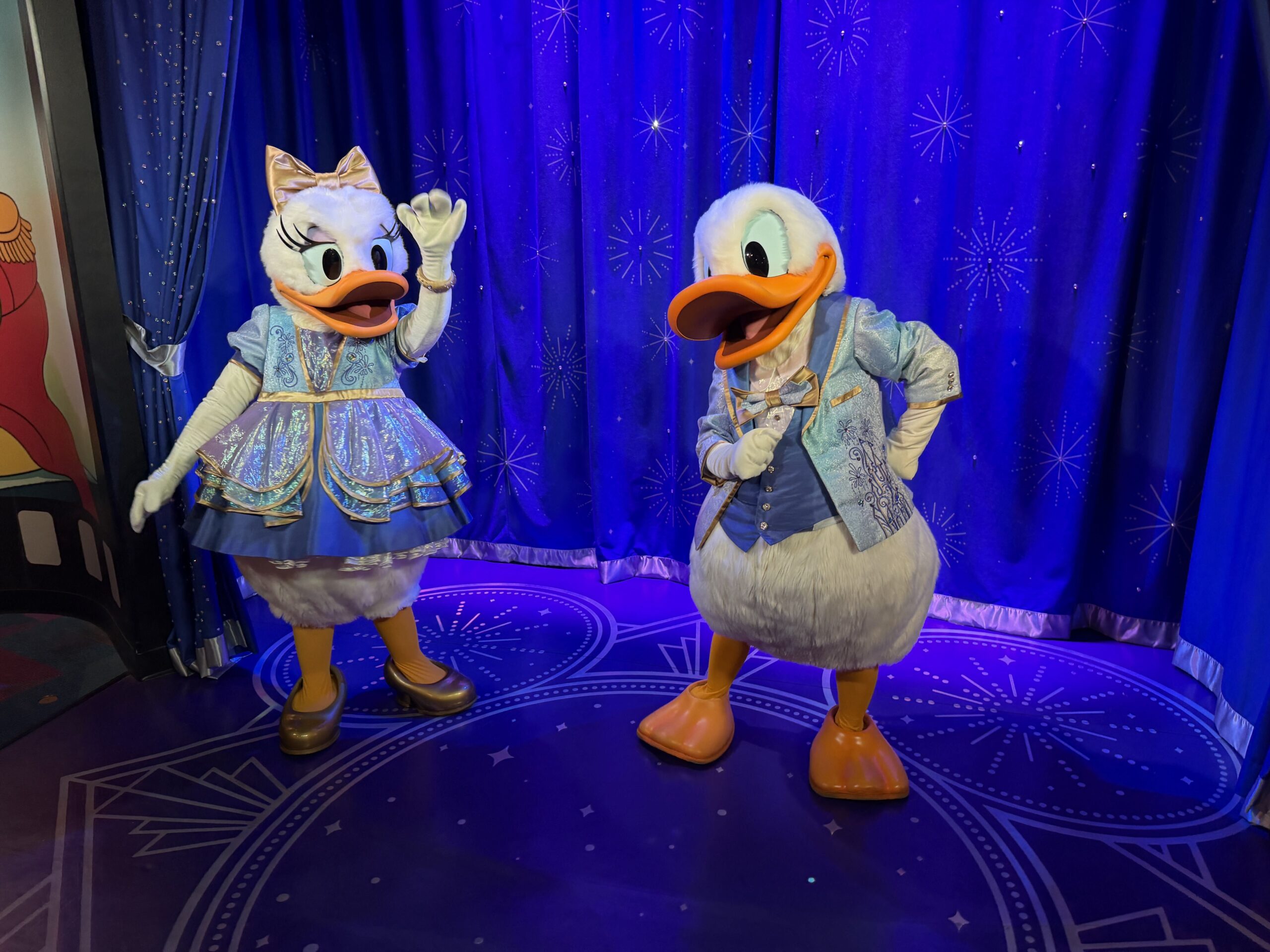 Donald & Daisy Meet Annual Passholders in 50th Anniversary Costumes at EPCOT