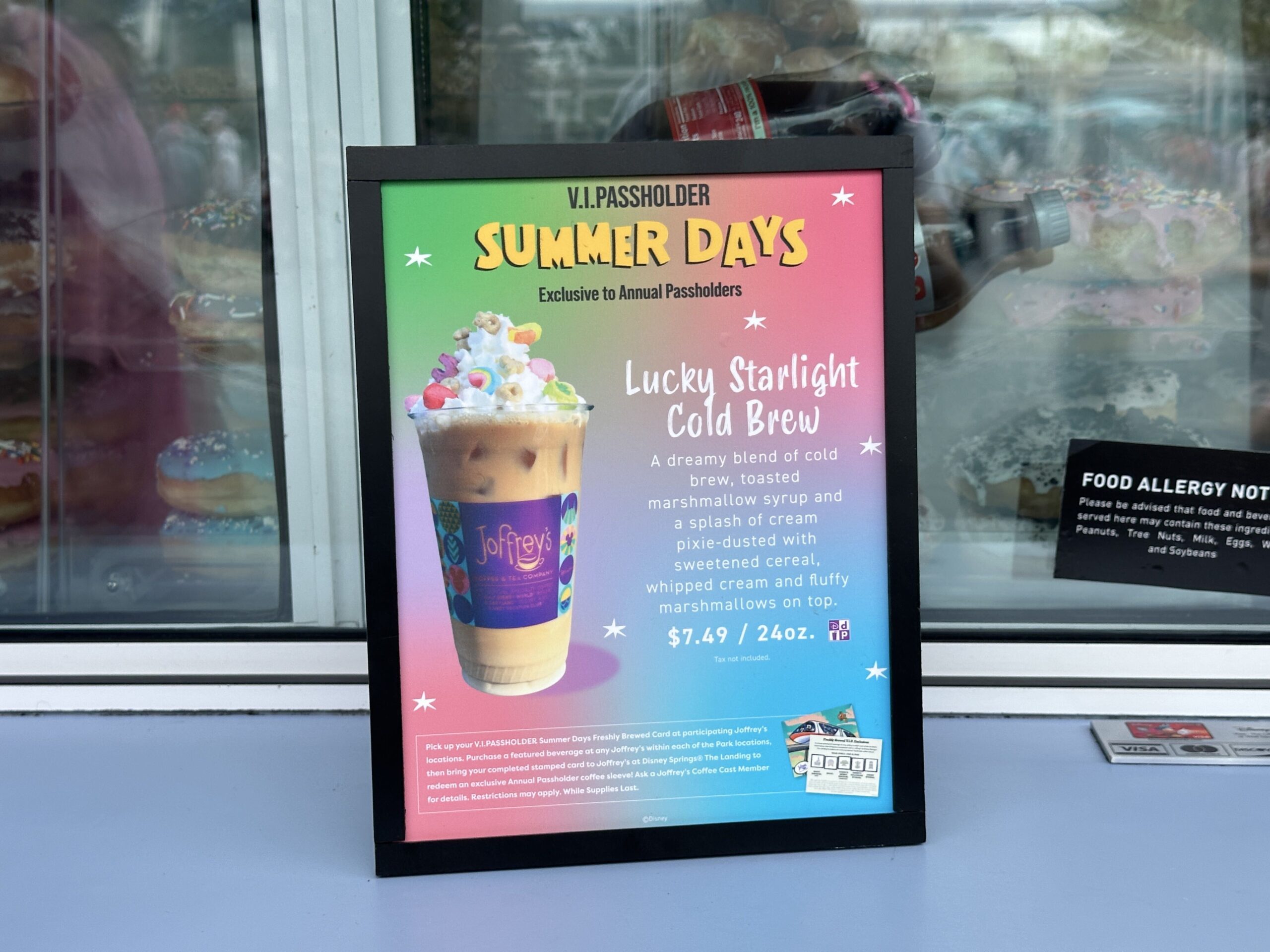 The Lucky Starlight Cold Brew is available at Joffrey's Revive in Tomorrowland. The 20% Annual Passholder discount applies.
