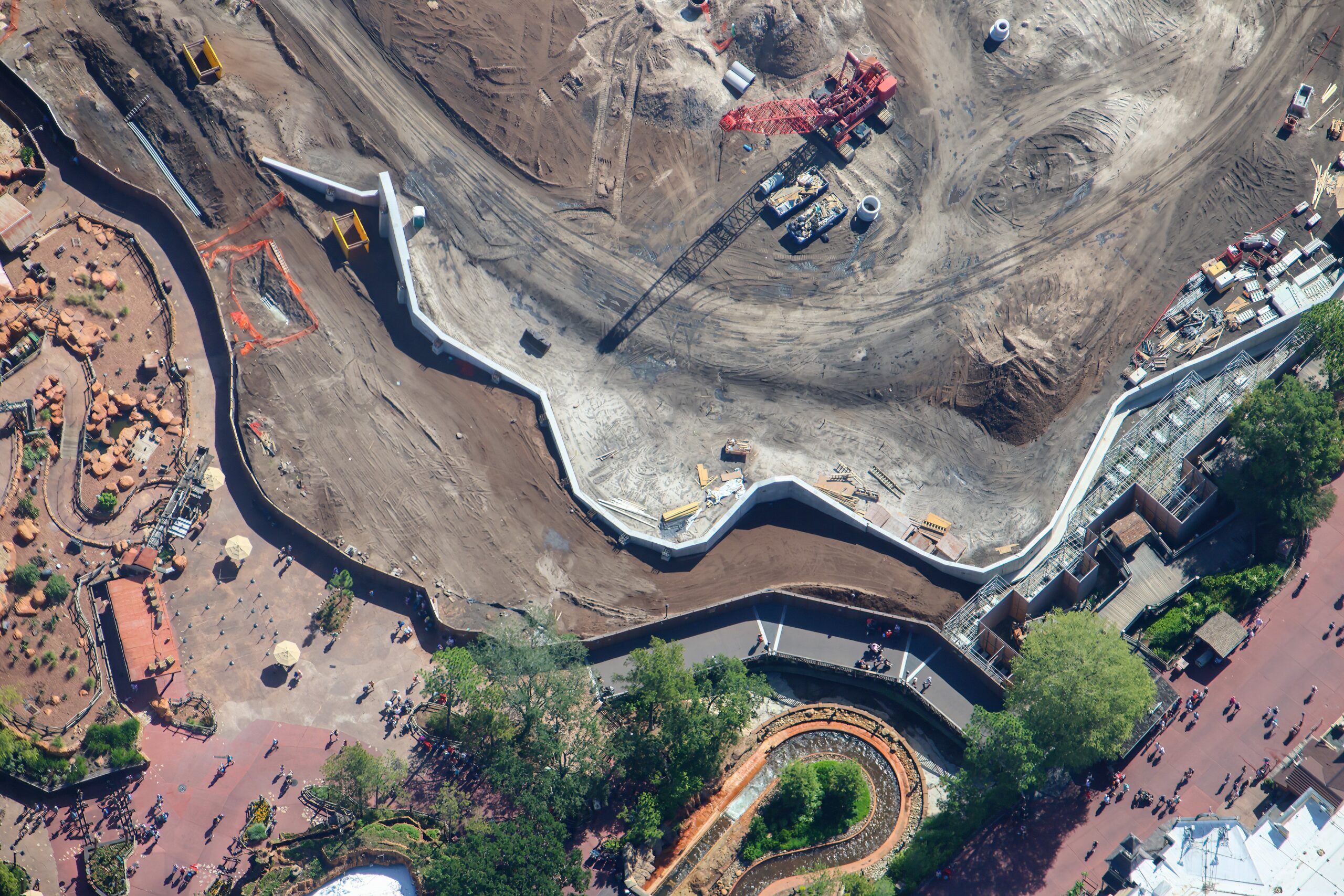 Piston Peak National Park Retaining Wall Almost Complete at Magic Kingdom