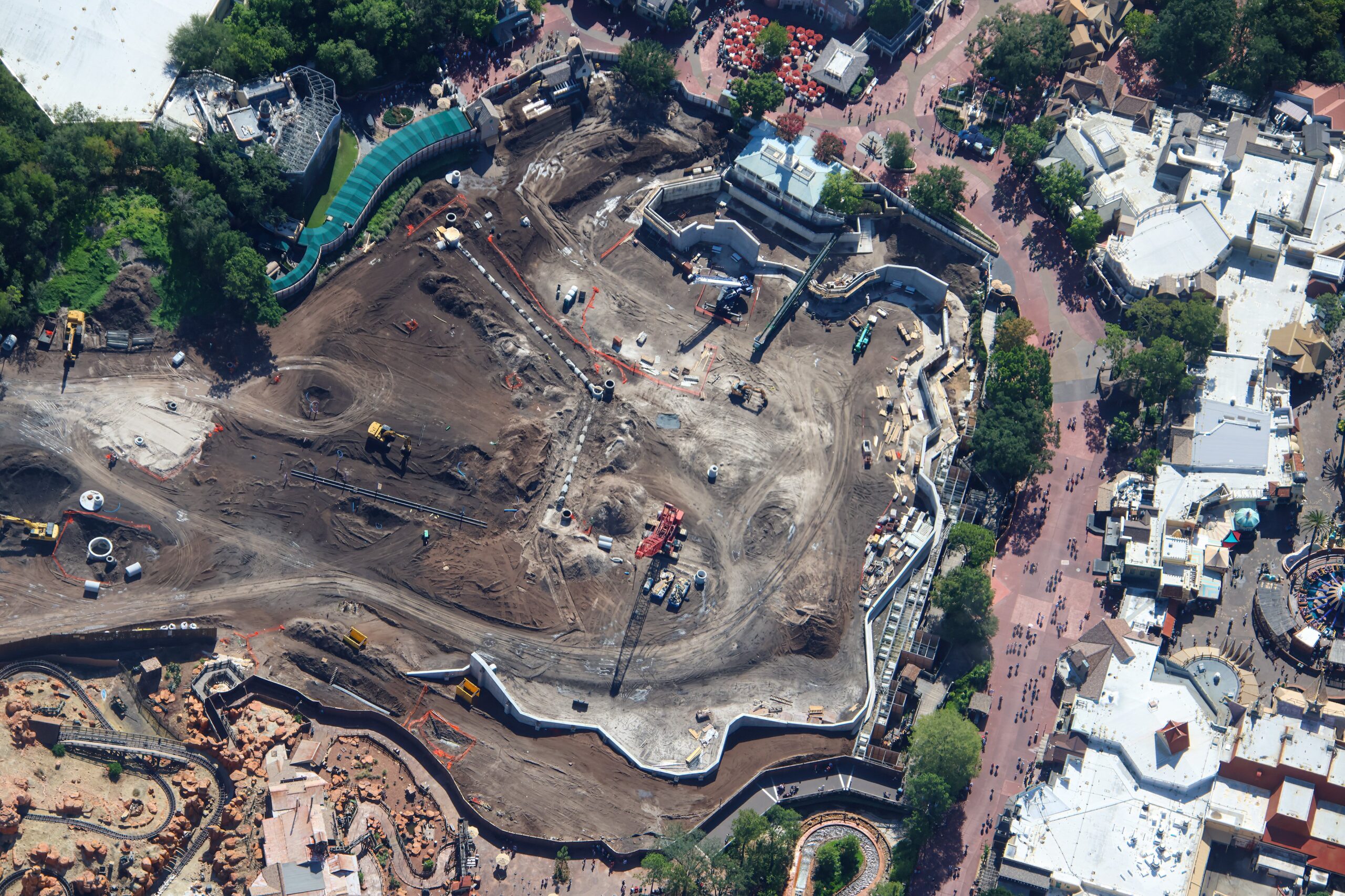 Piston Peak National Park Retaining Wall Almost Complete at Magic Kingdom
