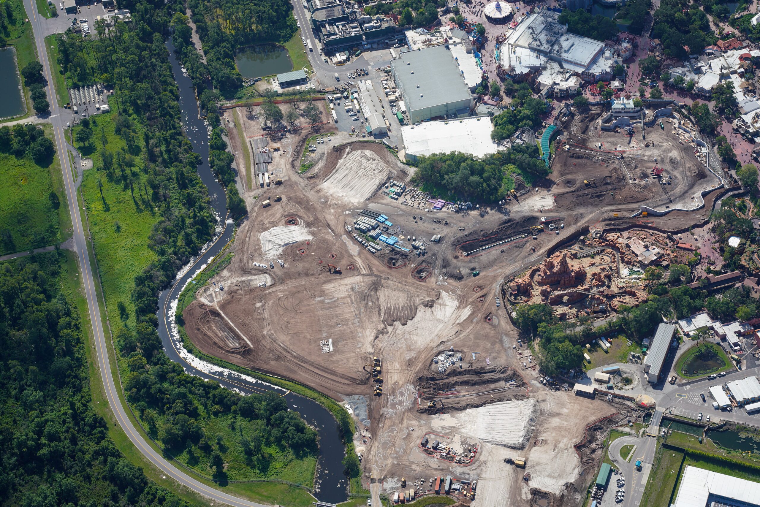Disney Villains Land Site Prep Includes Work on New Body of Water