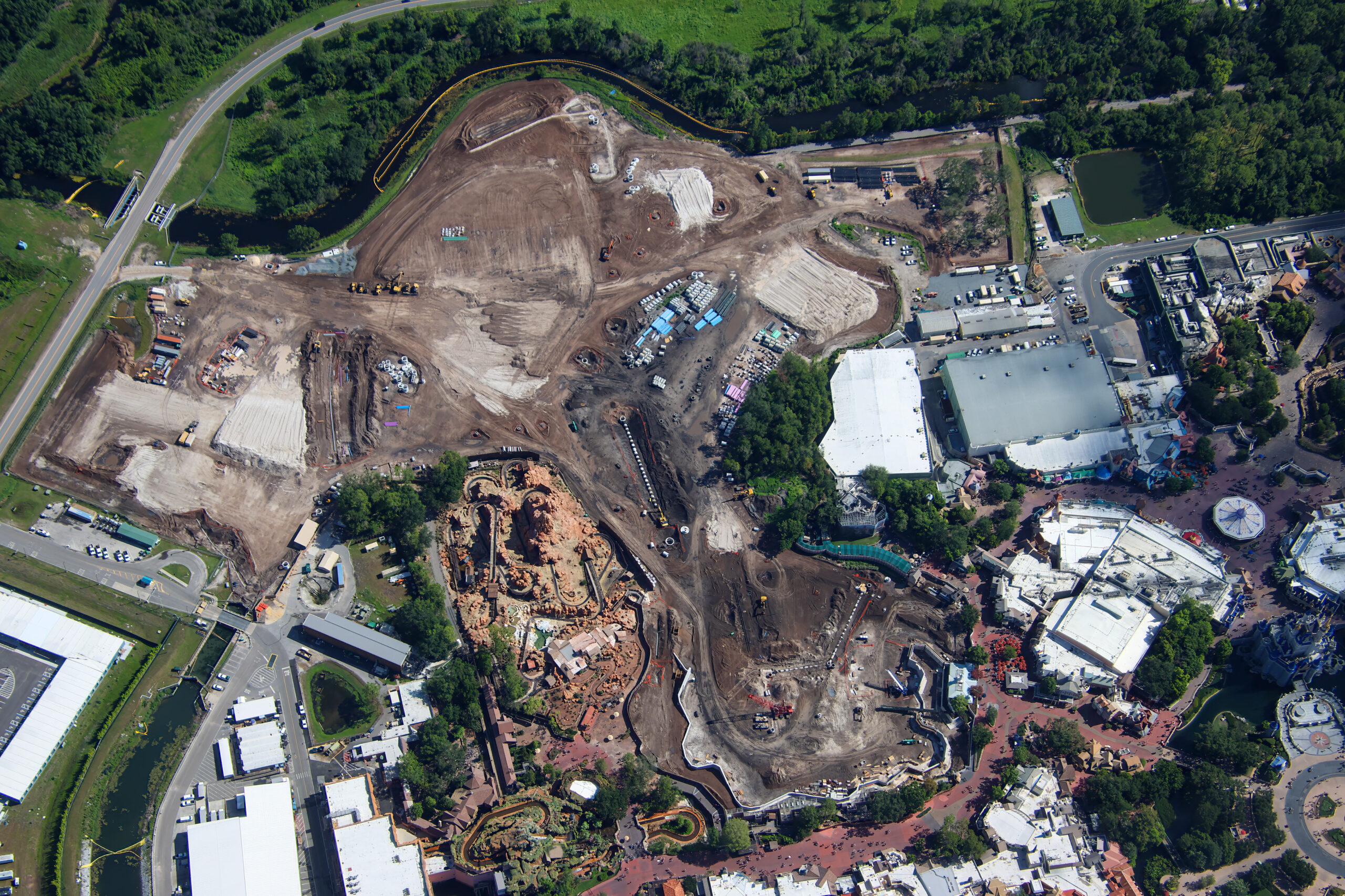 Disney Villains Land Site Prep Includes Work on New Body of Water