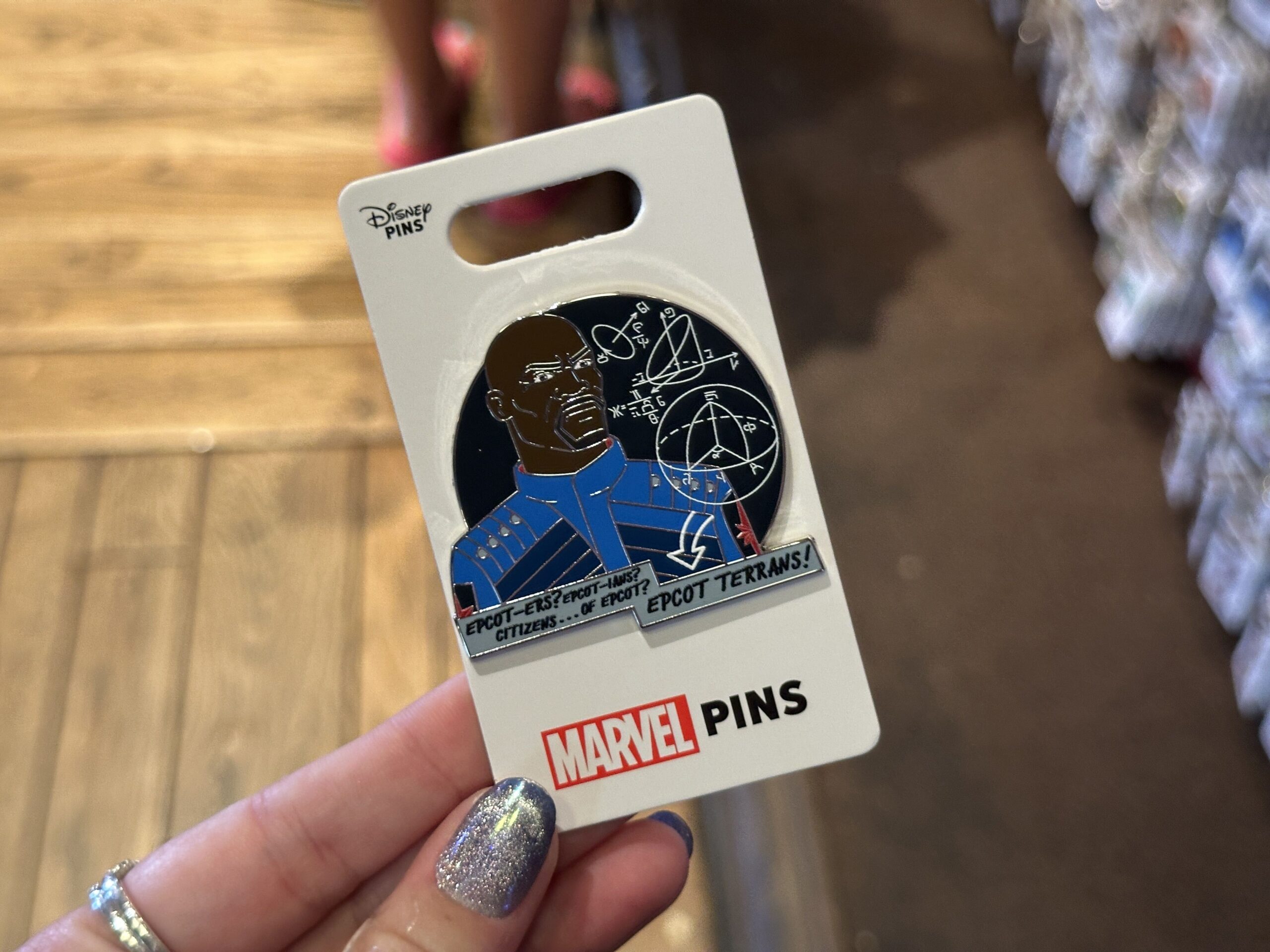 Inspired by Guardians of the Galaxy: Cosmic Rewind, this pin depicts Terry Crews as Centurion Tal Marik with the quote, "EPCOT-ers? EPCOT-ians? Citizens...of EPCOT? EPCOT Terrans!"