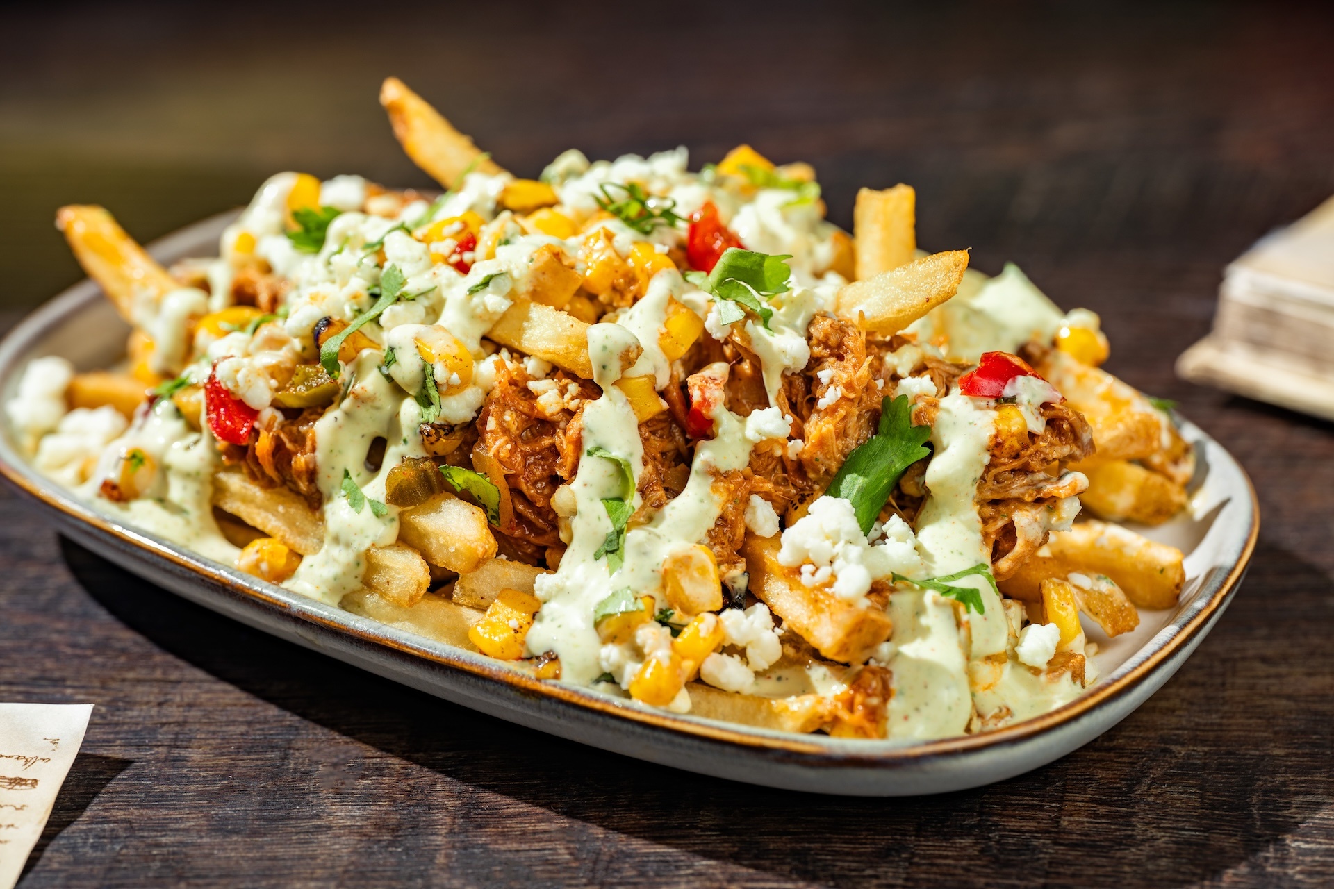 Chipotle Barbecue Pork and Street Corn French Fries
