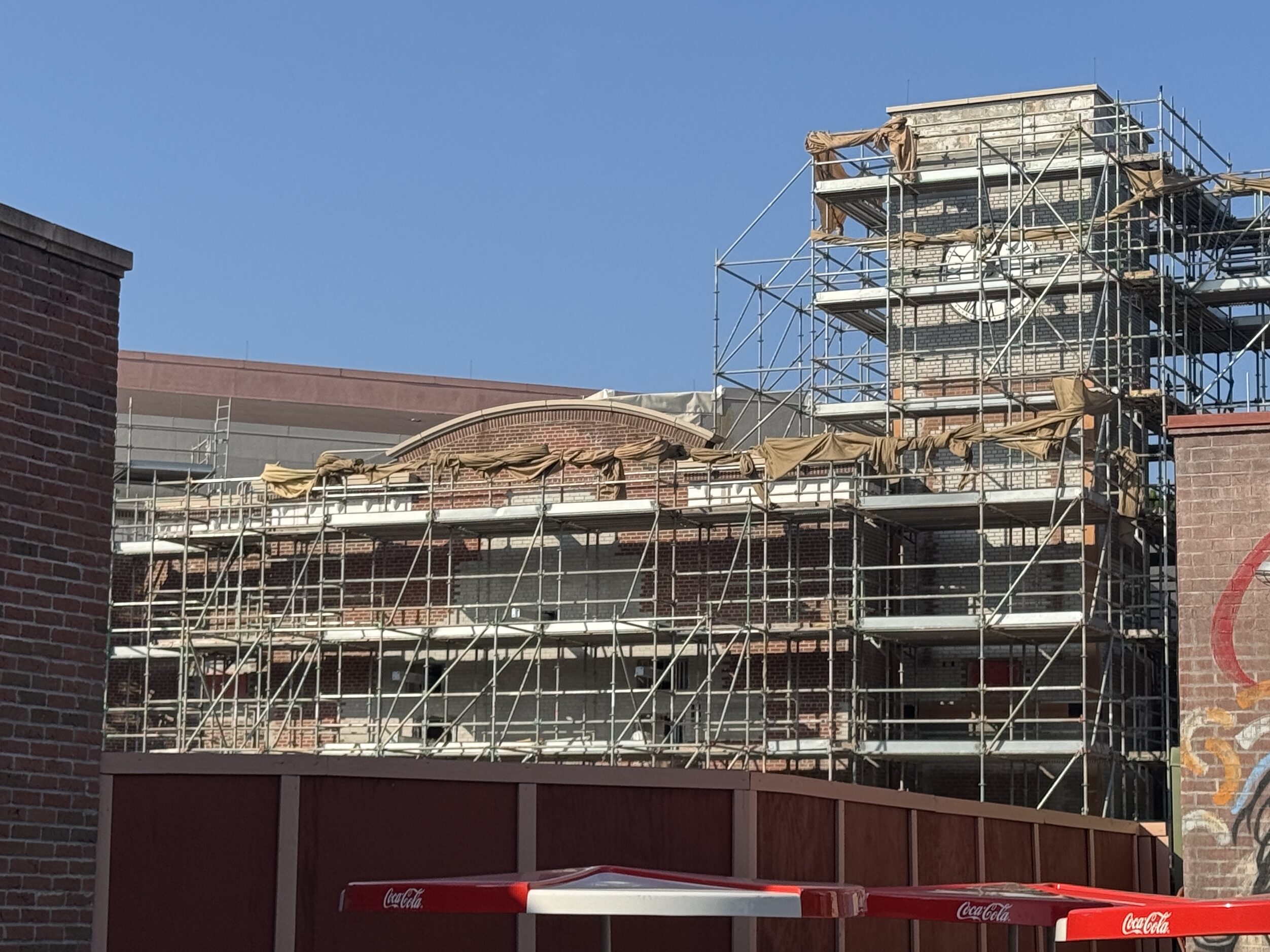 New close-up views reveal the monster-inspired details transforming buildings in the future Monstropolis land at Walt Disney World.