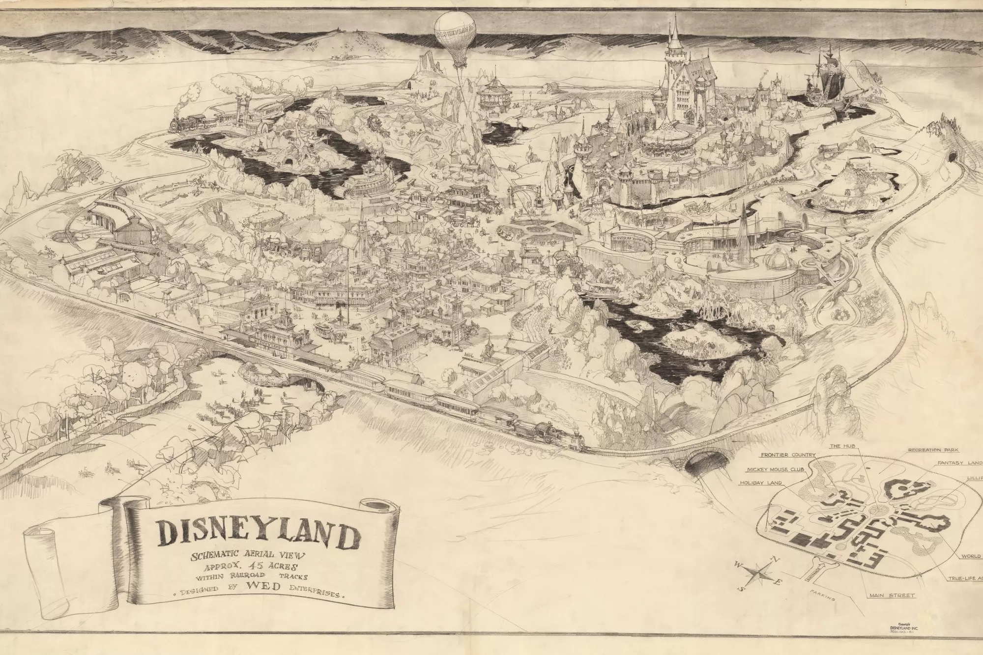 Walt Disney Imagineering has opened its art collection for a rare look at the drawings and paintings that shaped Disneyland as we know it today.