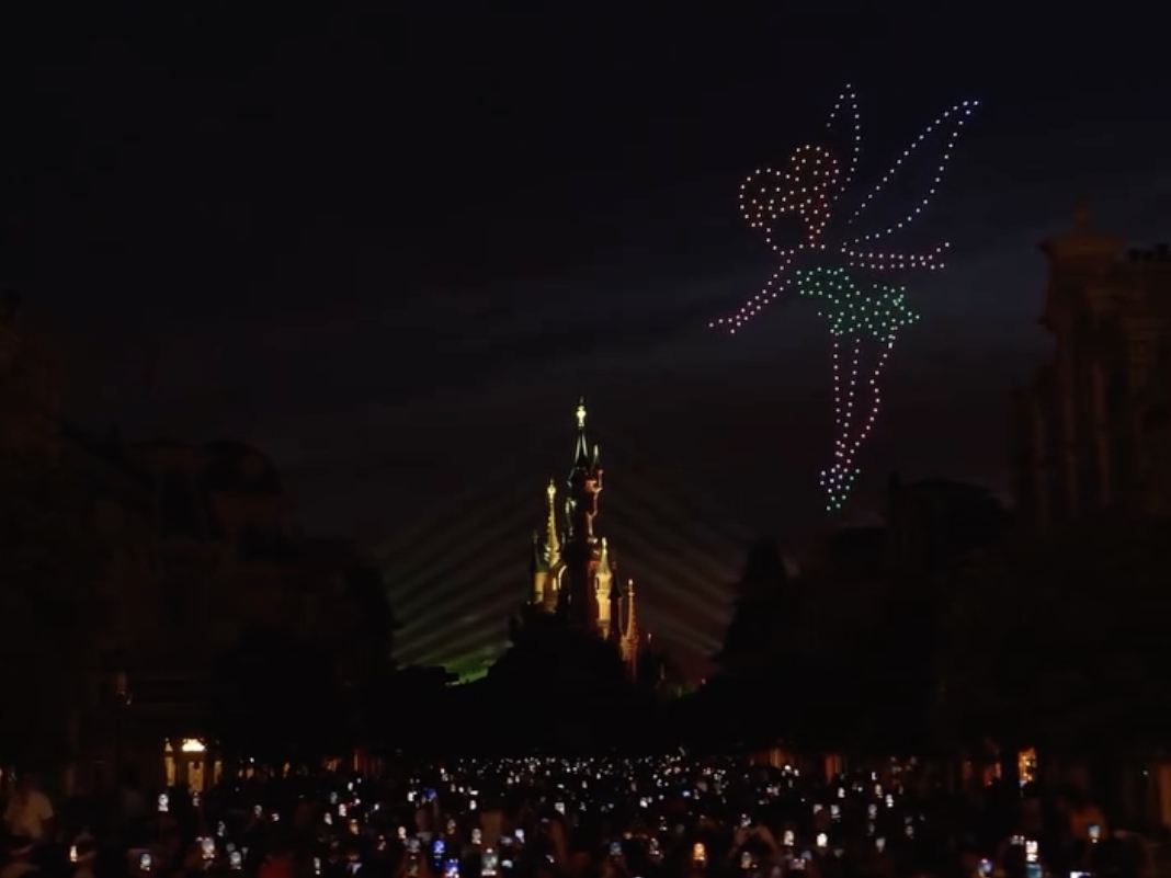 Disneyland Paris celebrated France’s national holiday with a special nighttime spectacular featuring more than 1,600 drones above Sleeping Beauty Castle.