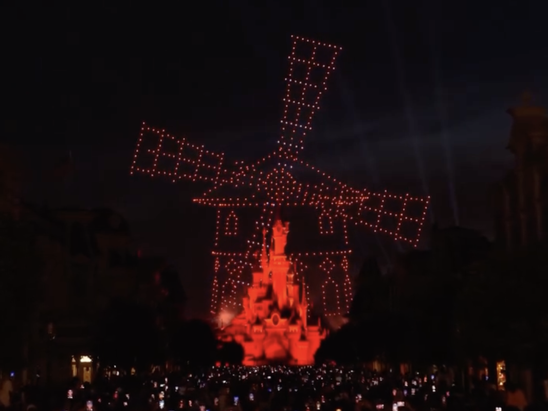 Disneyland Paris celebrated France’s national holiday with a special nighttime spectacular featuring more than 1,600 drones above Sleeping Beauty Castle.