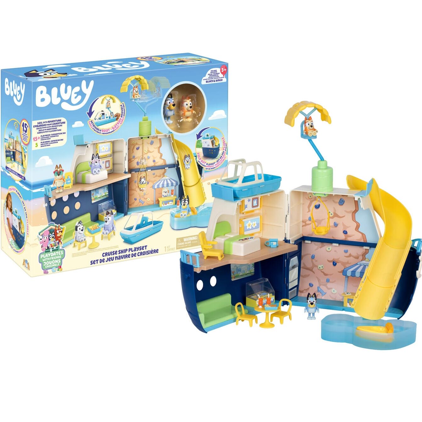 Four new Bluey toys have arrived at Disney Store, offering everything from a cruise vacation to a chaotic night of rubbish collection.