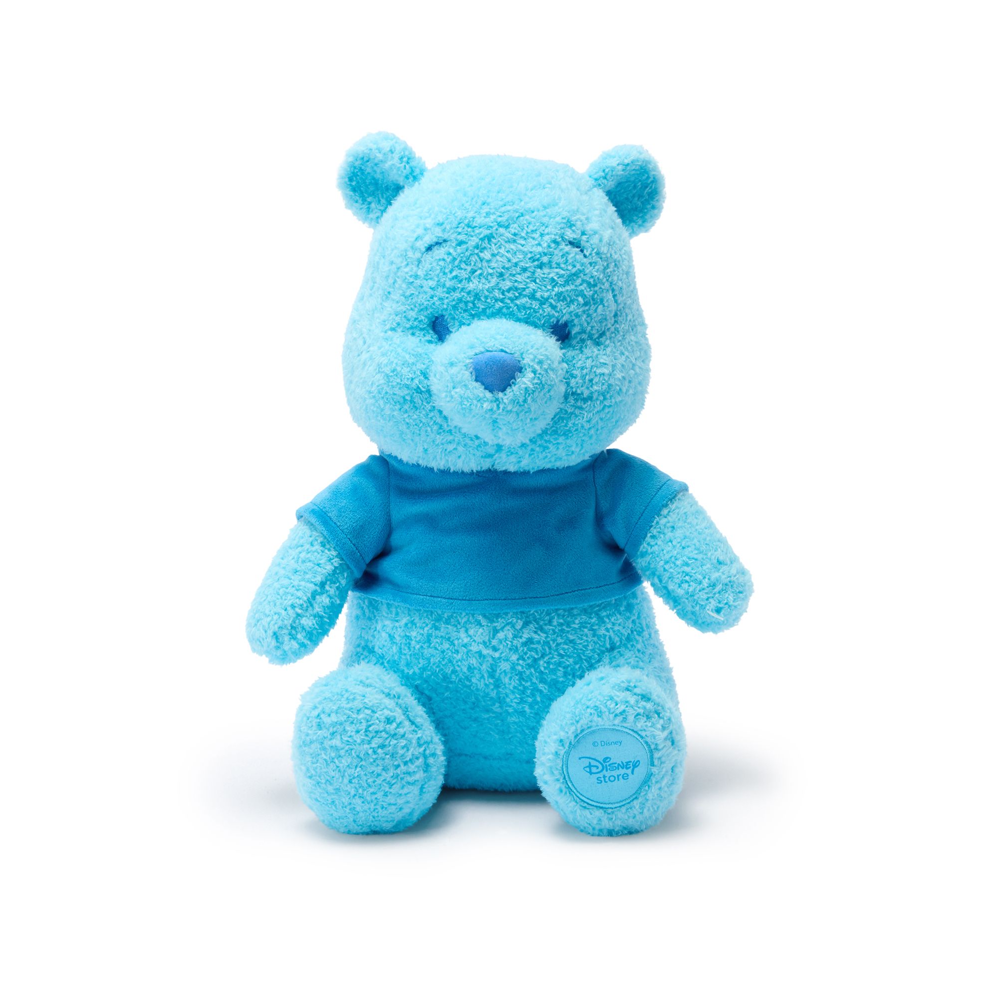 A new plush assortment inspired by the D23 color palette, featuring Mickey & Friends and Winnie the Pooh characters. Shoppable via QR code.