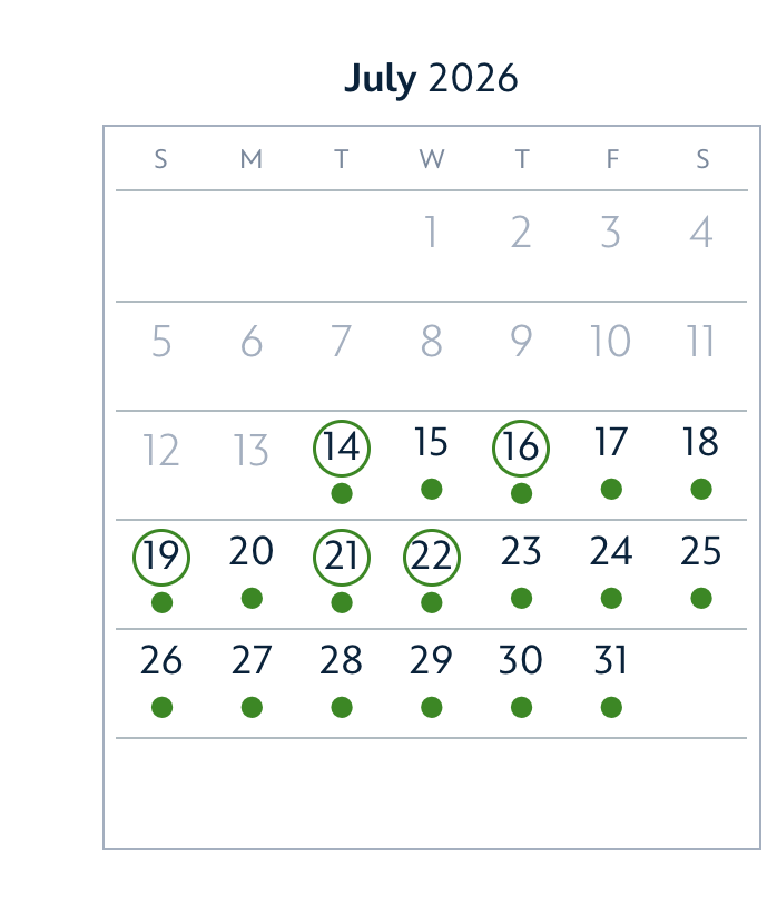 "Good to Go" Dates